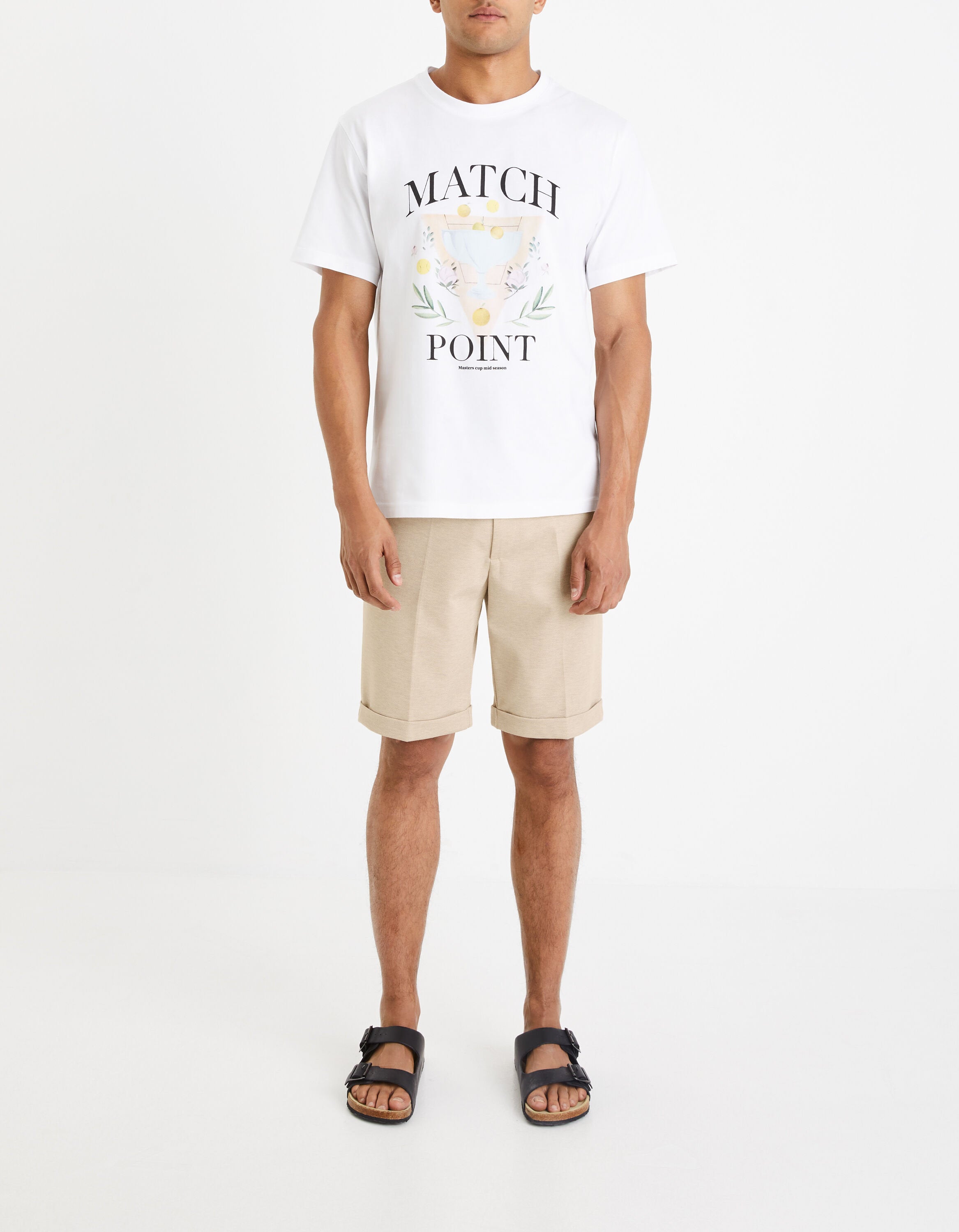 Celio_Light Beige 24H Knit Bermuda Shorts_DOEVANBM_BEIGE CLAIR_01