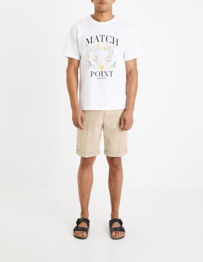 Celio_Light Beige 24H Knit Bermuda Shorts_DOEVANBM_BEIGE CLAIR_01