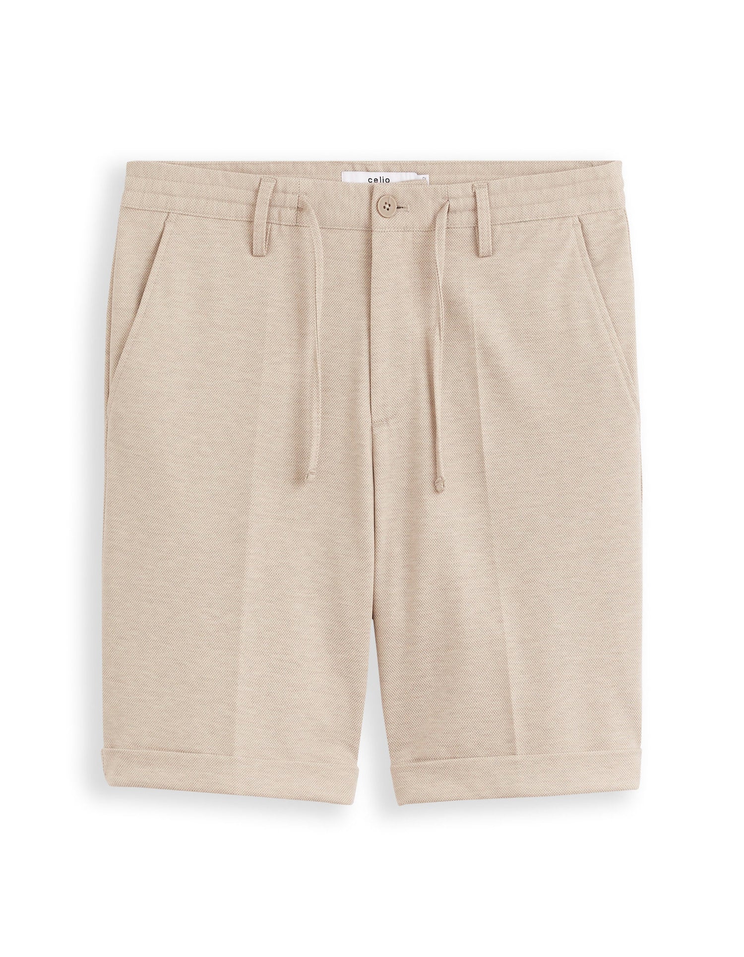 Celio_Light Beige 24H Knit Bermuda Shorts_DOEVANBM_BEIGE CLAIR_06