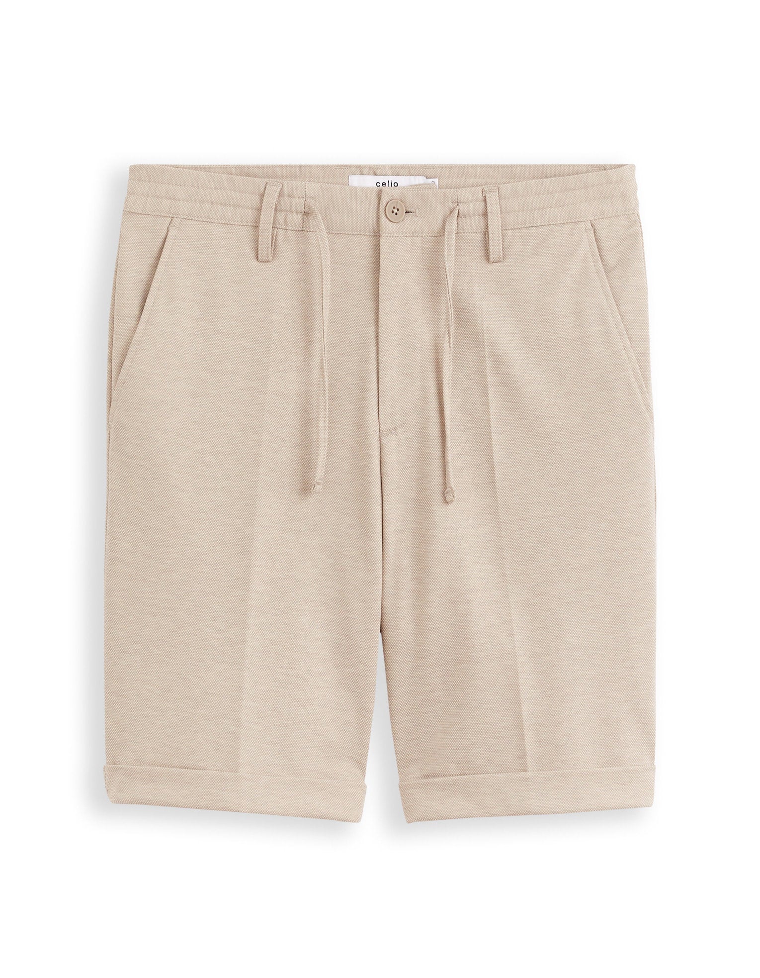 Celio_Light Beige 24H Knit Bermuda Shorts_DOEVANBM_BEIGE CLAIR_06