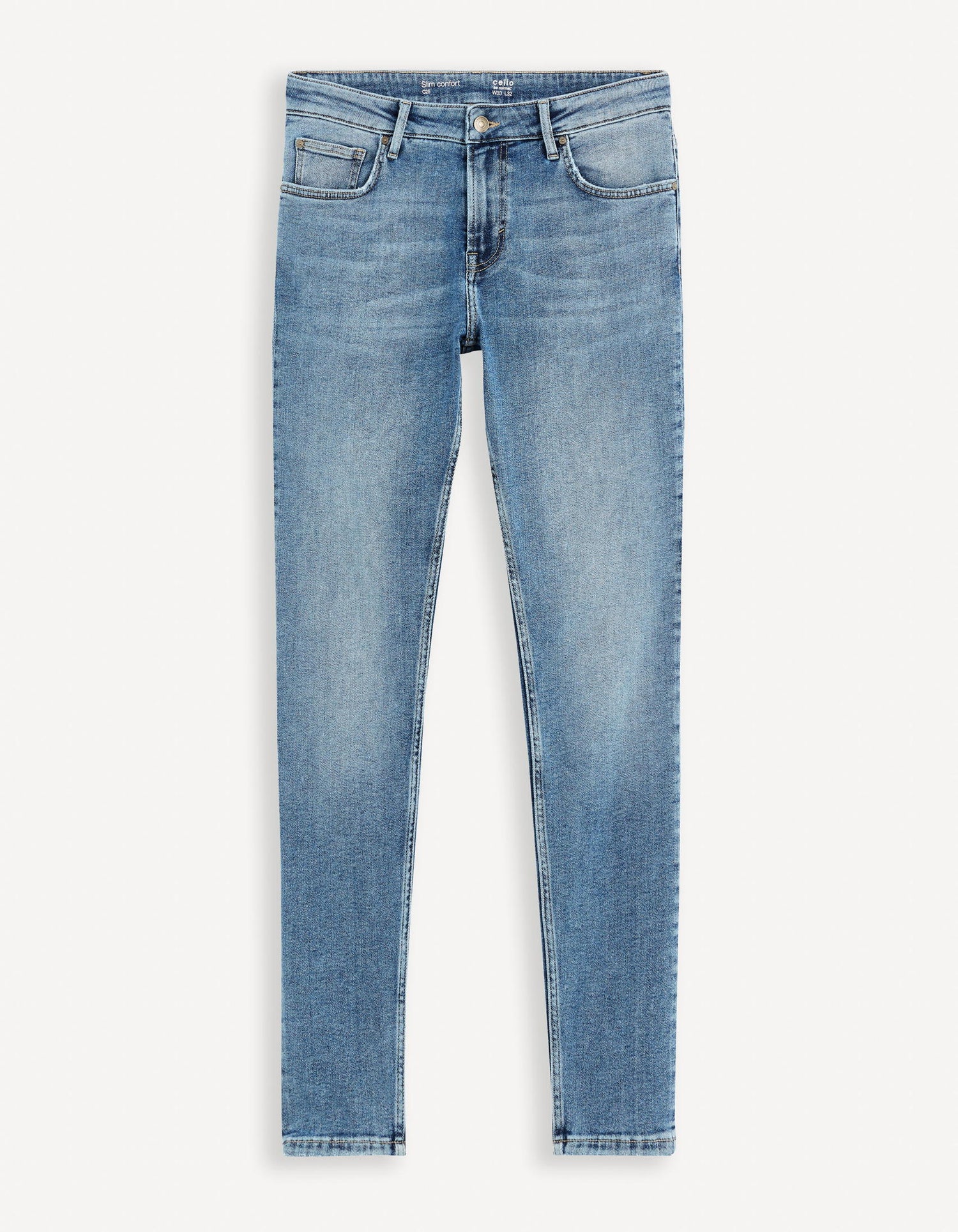 C25 Slim Stretch Jeans 3 Lengths - Blue_DOFINE25_DOUBLE STONE_02