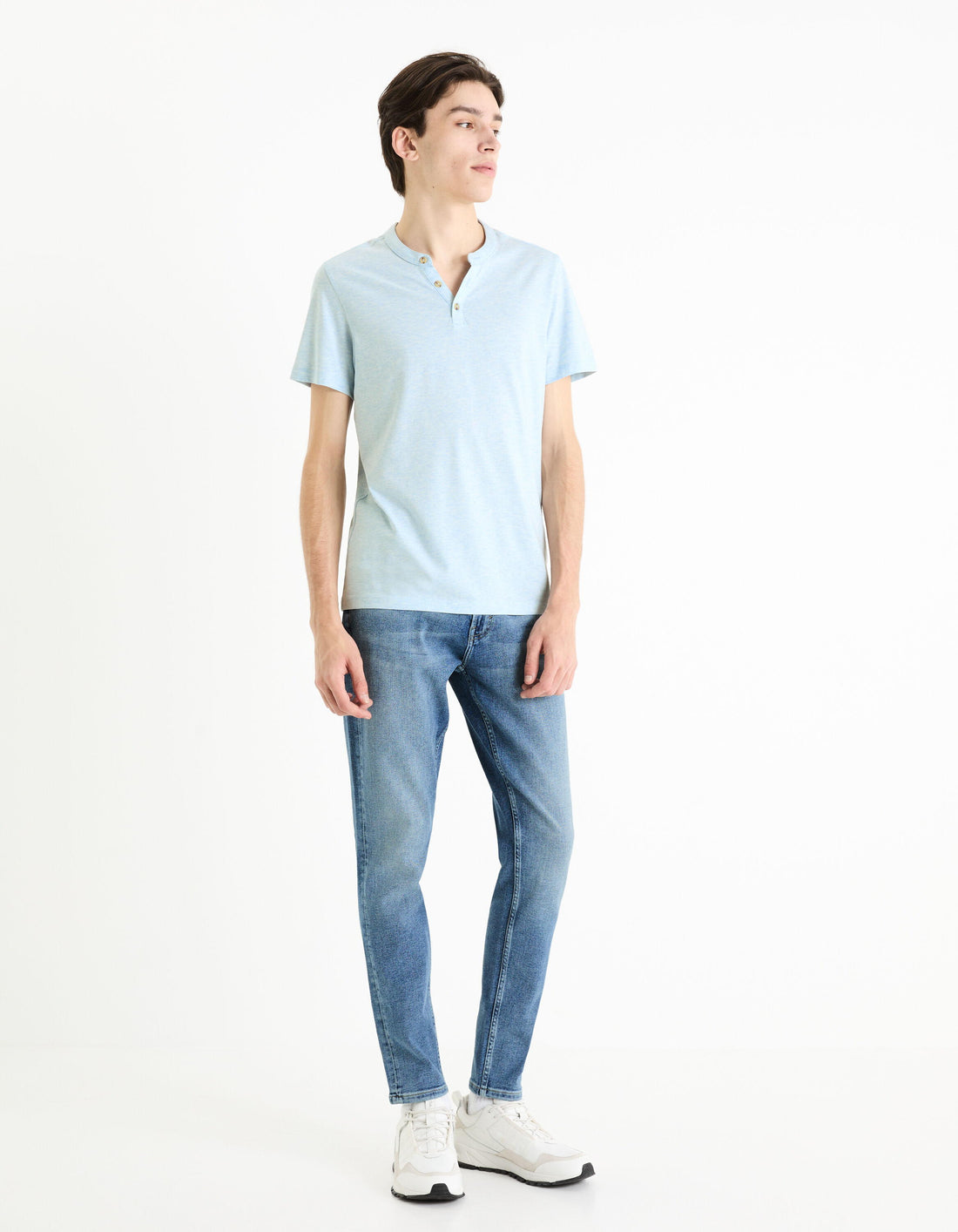 C25 Slim Stretch Jeans 3 Lengths - Blue_DOFINE25_DOUBLE STONE_03