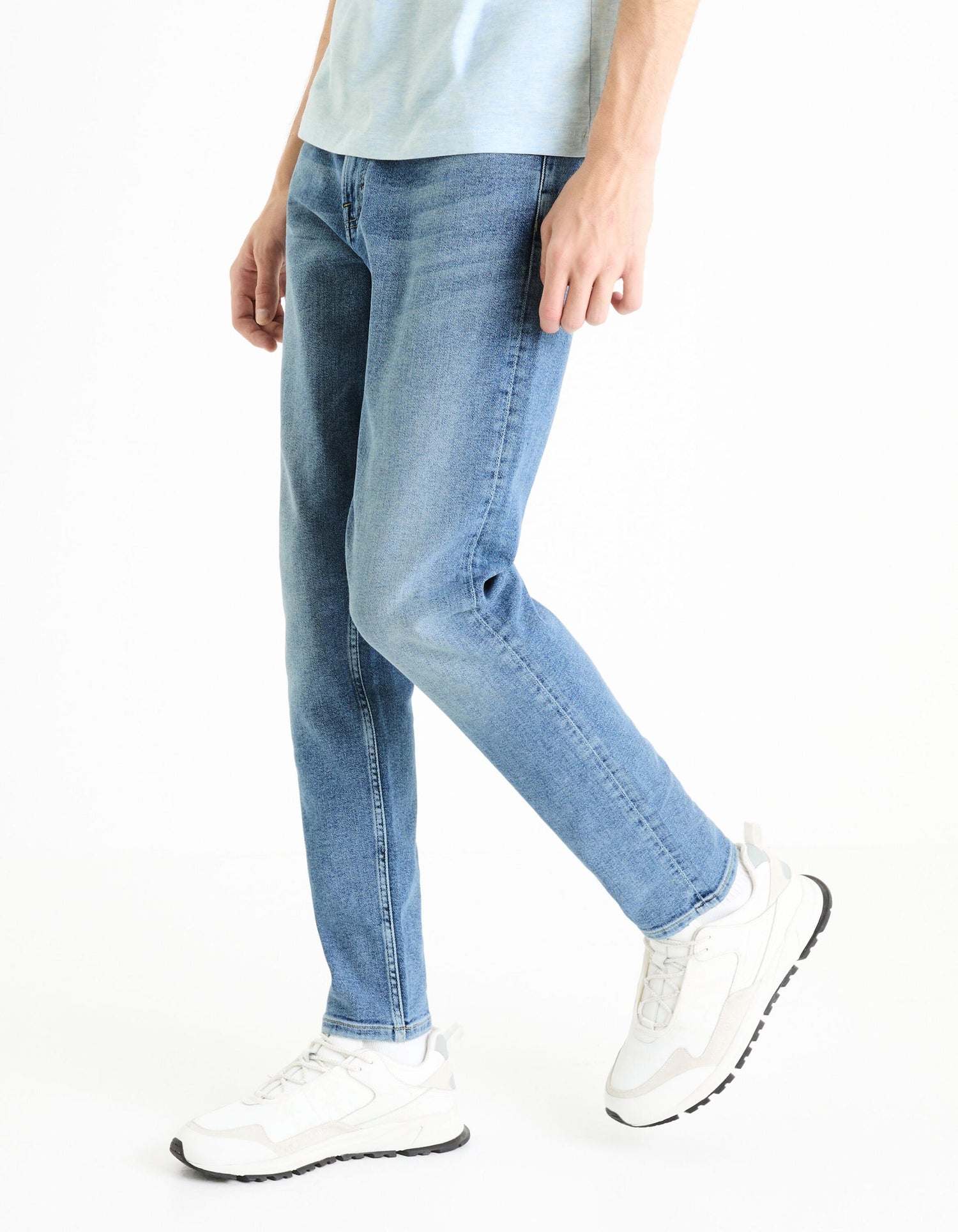 C25 Slim Stretch Jeans 3 Lengths - Blue_DOFINE25_DOUBLE STONE_05