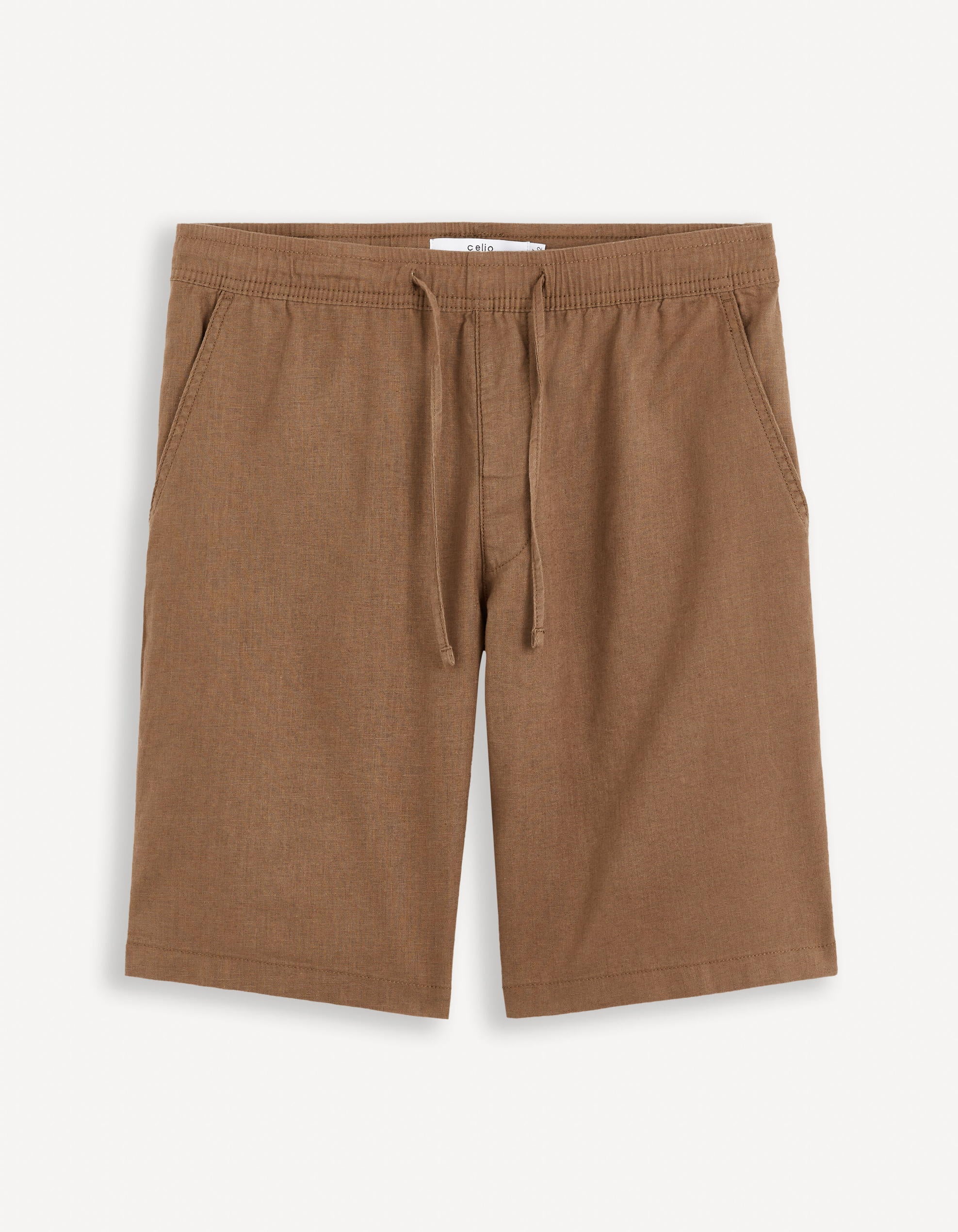 Linen Blend Shorts_DOLINCOBM_CHOCOLAT_06