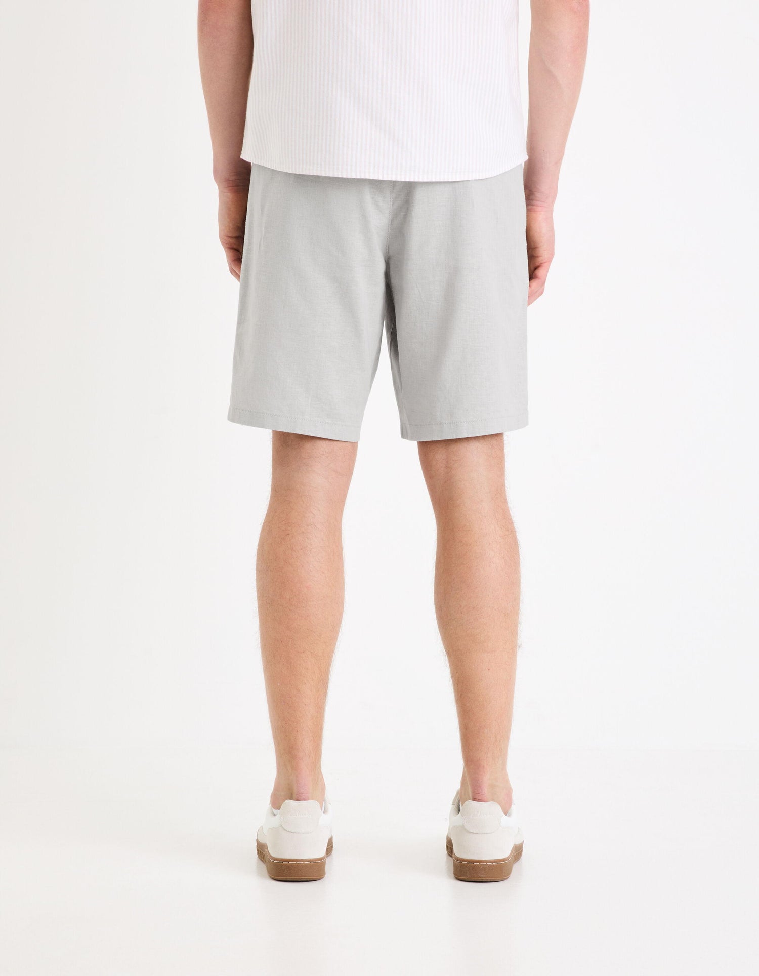 Linen Blend Shorts_DOLINCOBM_GREY_03