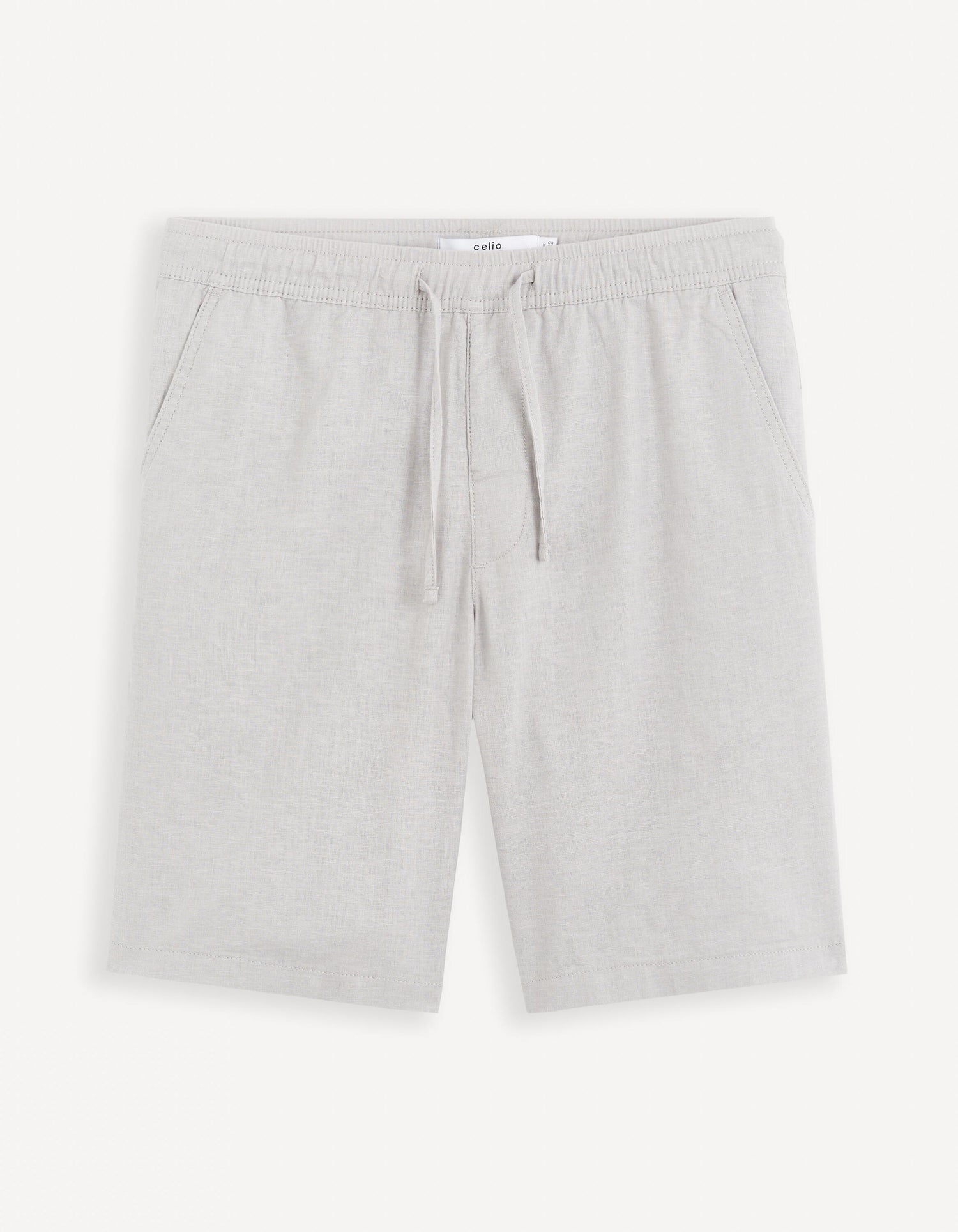 Linen Blend Shorts_DOLINCOBM_GREY_06