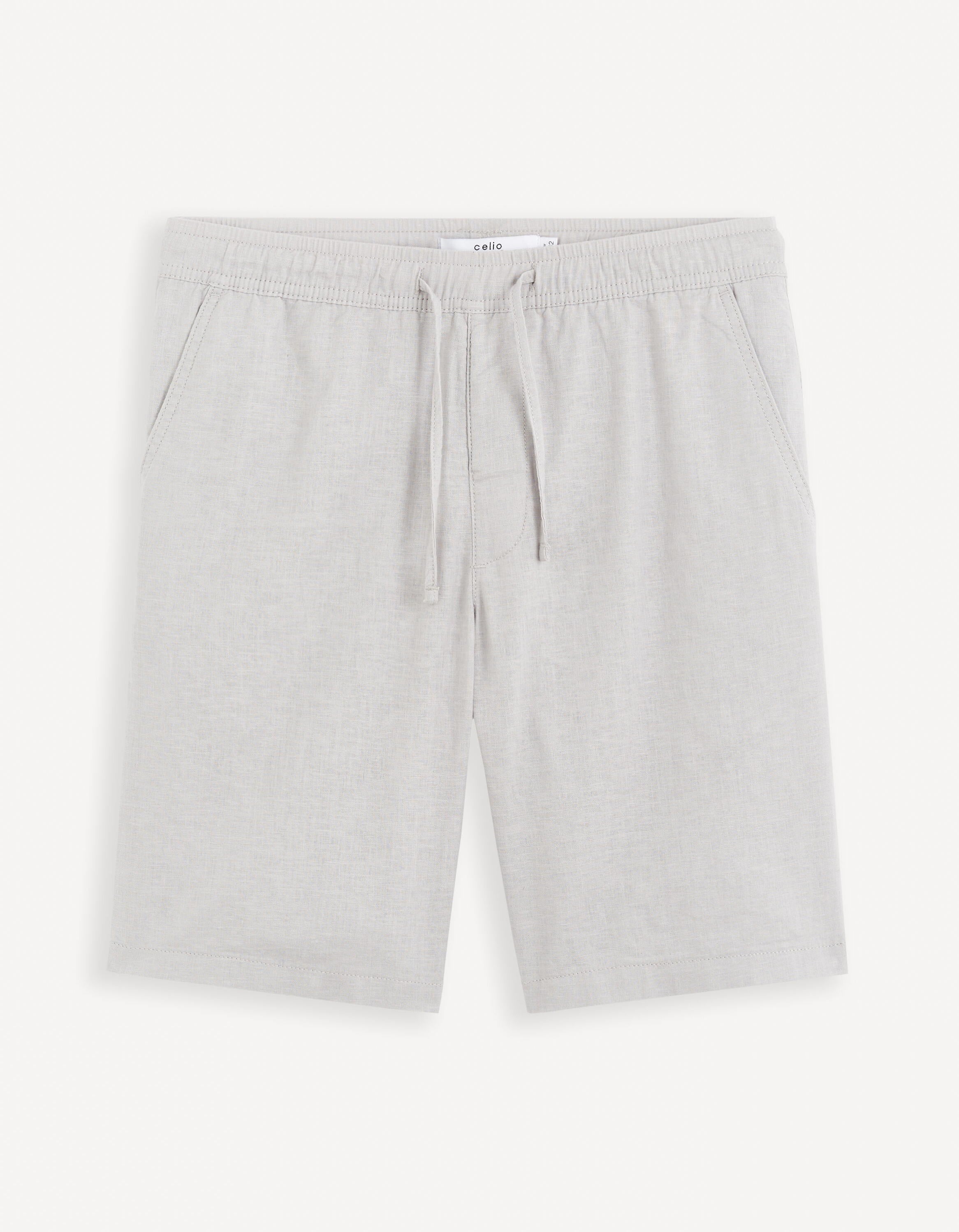 Linen Blend Shorts_DOLINCOBM_GREY_06