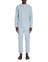 Celio_Light Blue Straight Linen and Cotton Trousers_DOLINCO_BLUE_01