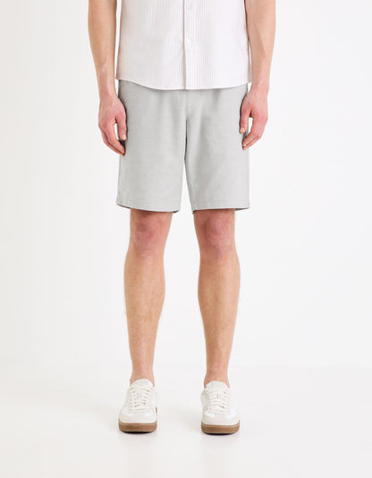 Linen Blend Shorts_DOLINCO_GREY_01