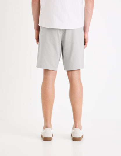 Linen Blend Shorts_DOLINCO_GREY_04