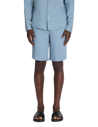 Celio_Blue Bermuda Shorts 100% Linen_DOLINUSBM_BLUE STORM_02