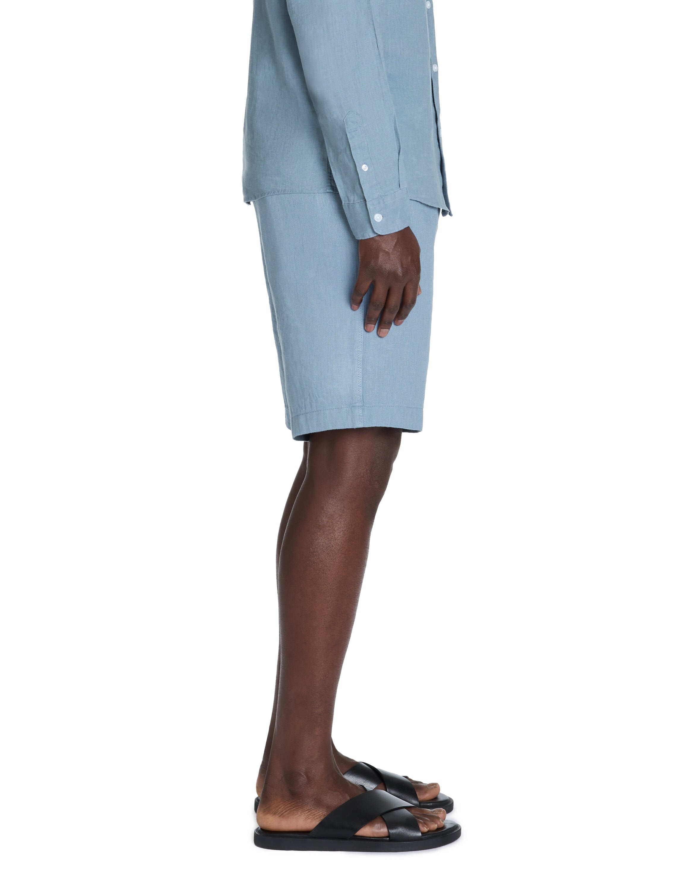 Celio_Blue Bermuda Shorts 100% Linen_DOLINUSBM_BLUE STORM_04