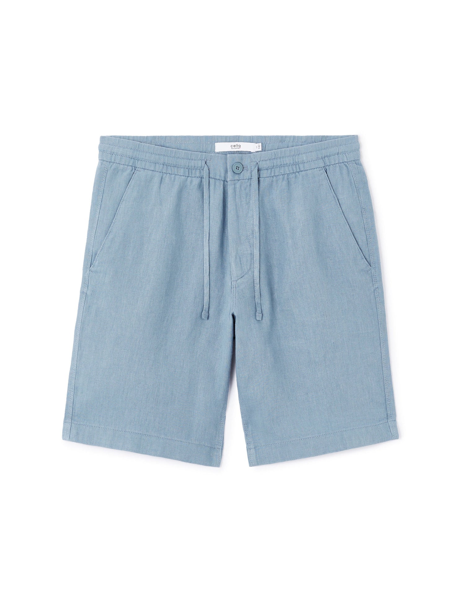 Celio_Blue Bermuda Shorts 100% Linen_DOLINUSBM_BLUE STORM_05