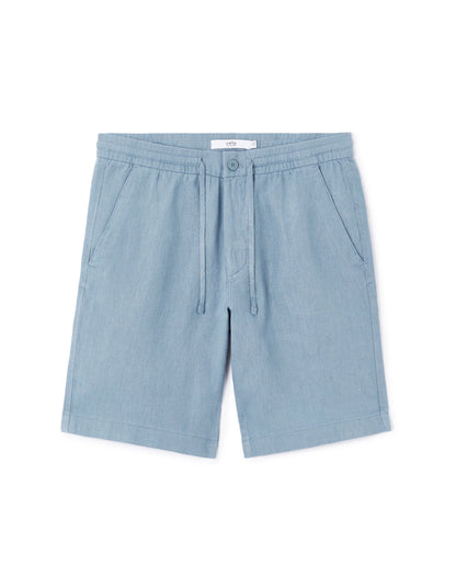 Celio_Blue Bermuda Shorts 100% Linen_DOLINUSBM_BLUE STORM_05