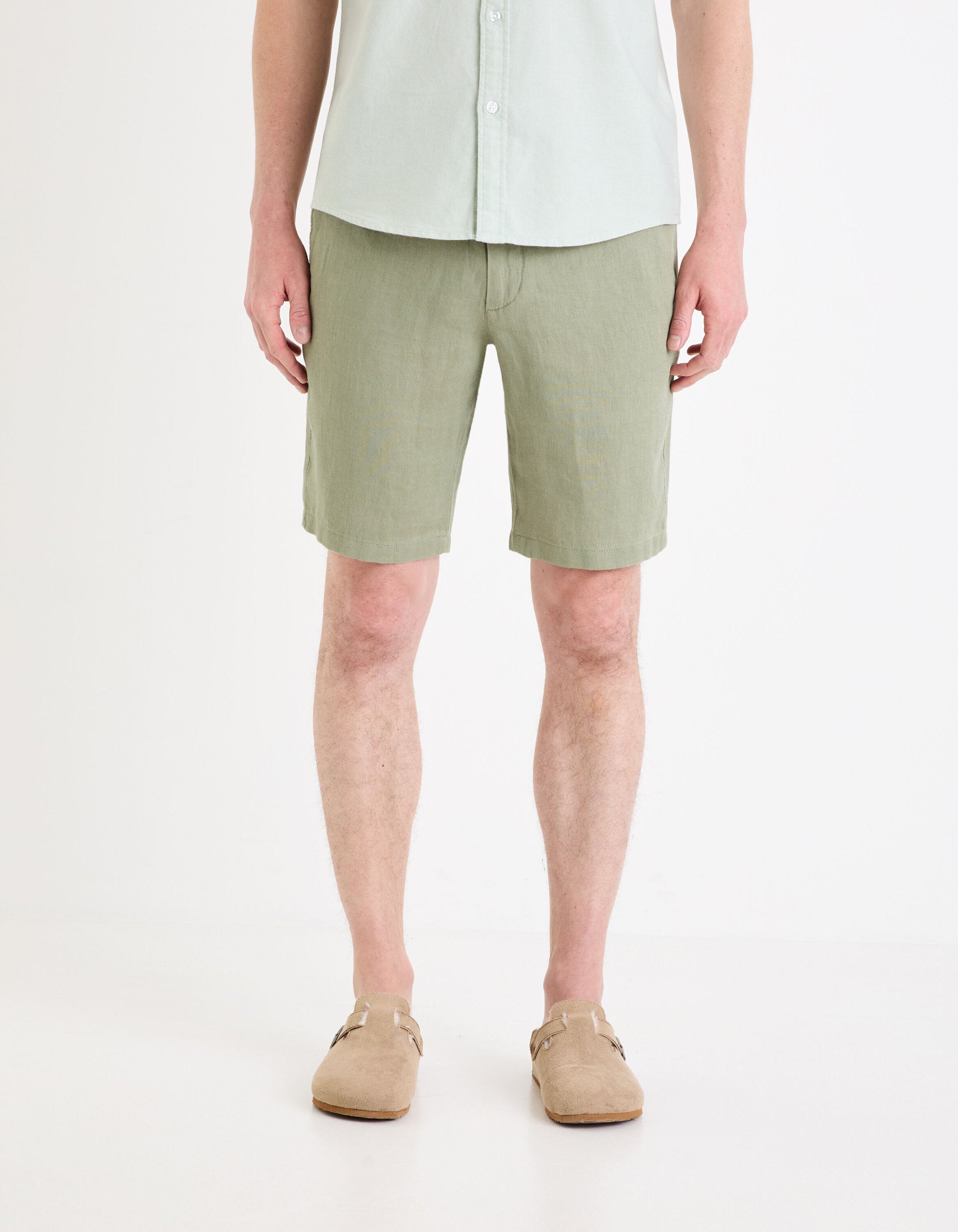 Linen Bermuda - Sage Green_02