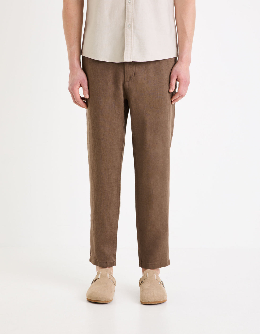 24H Pants 100% Linen_DOLINUS_BROWN_01