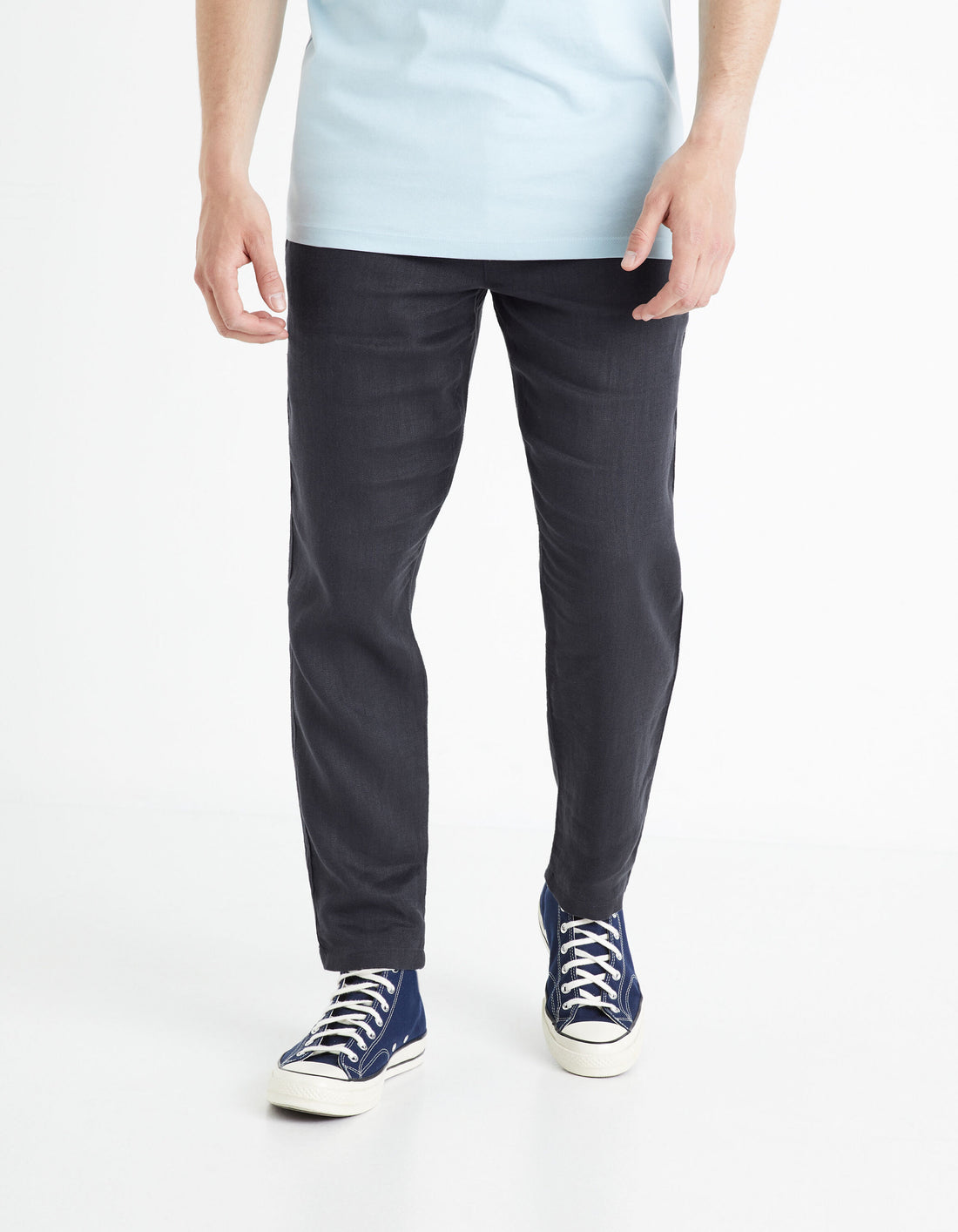 24H Pants 100% Linen_DOLINUS_NAVY_01