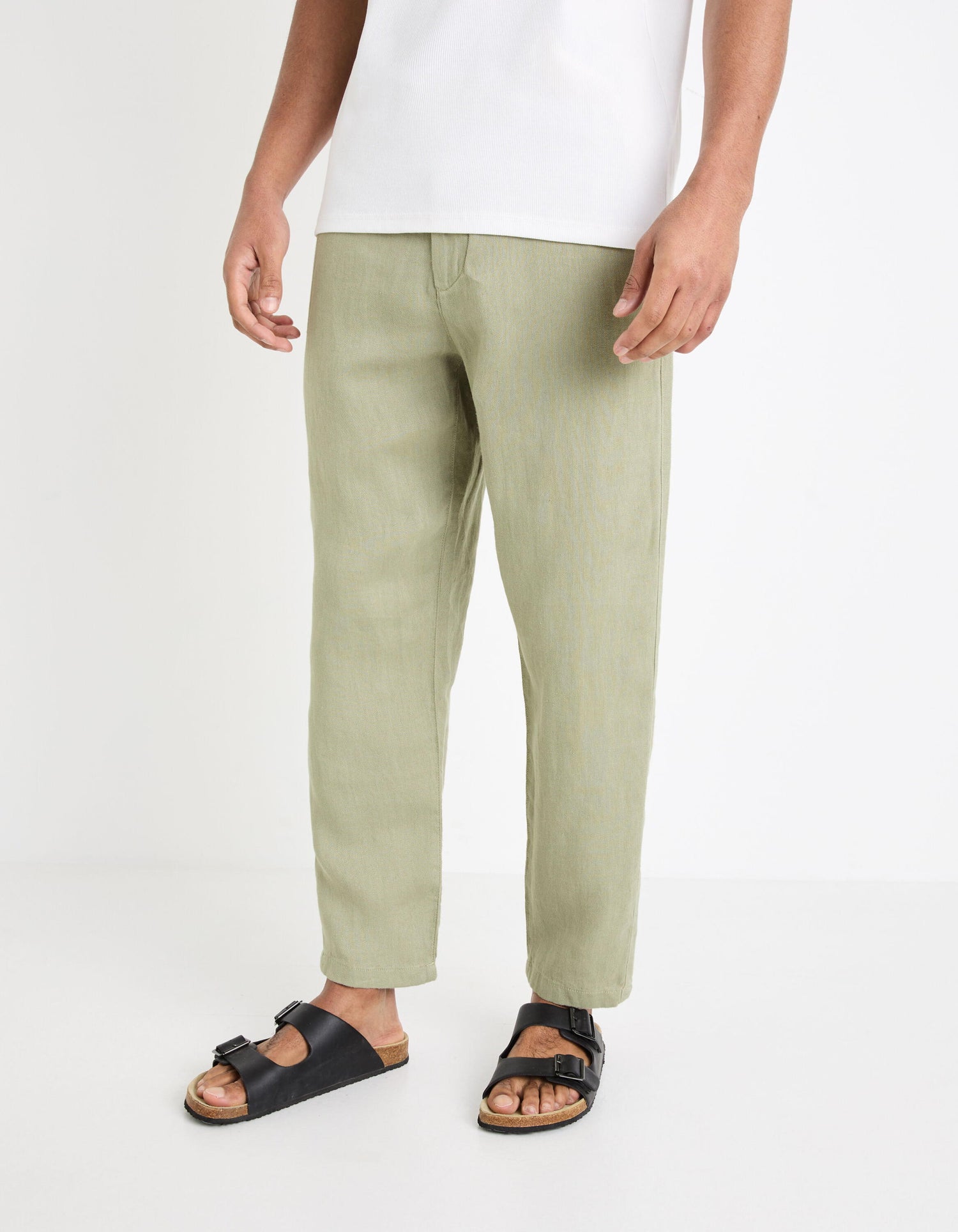 24H Pants 100% Linen_DOLINUS_VERT SAUGE_01