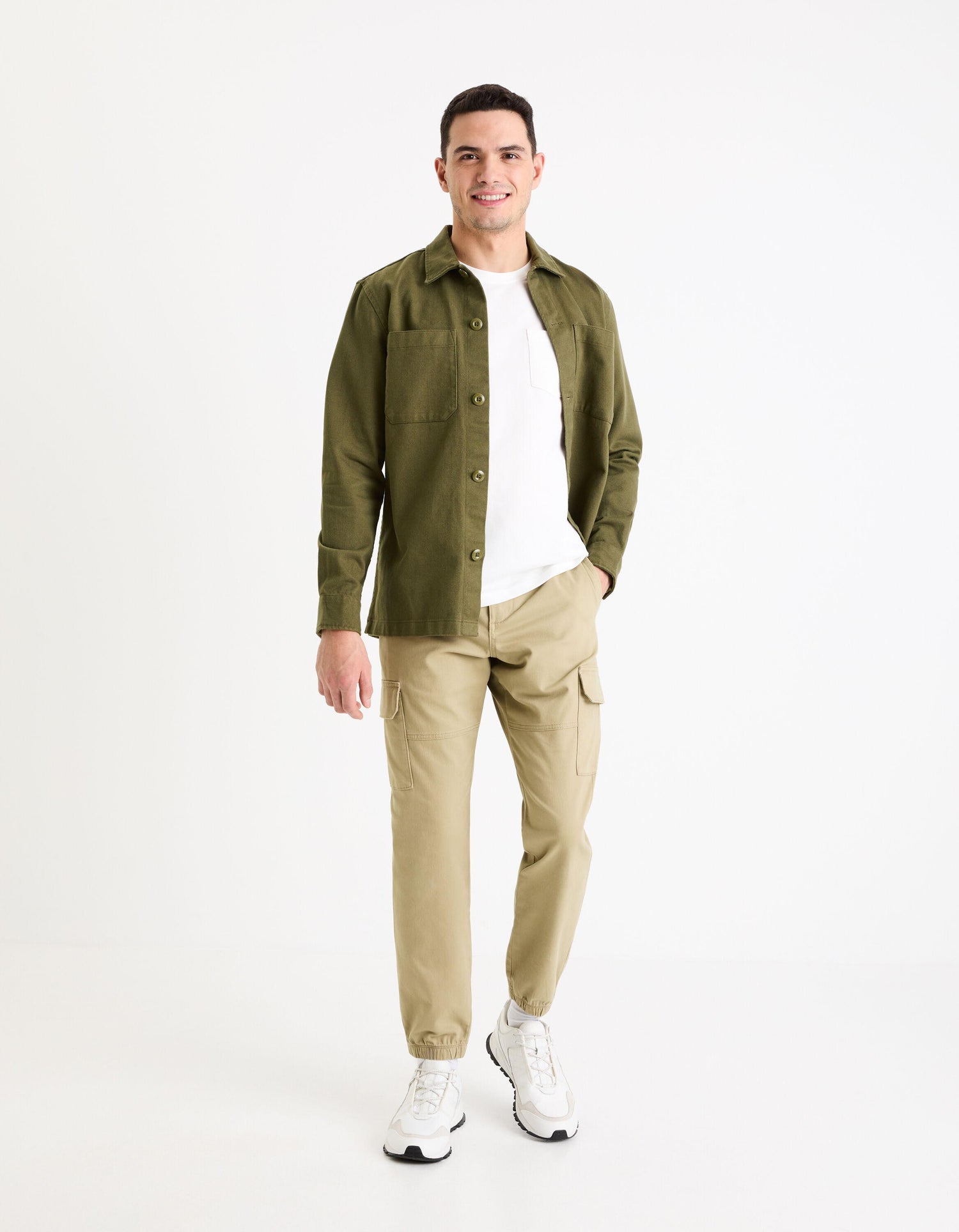 Slim Cargo Pants_DOLYTE_KAKI CLAIR_03