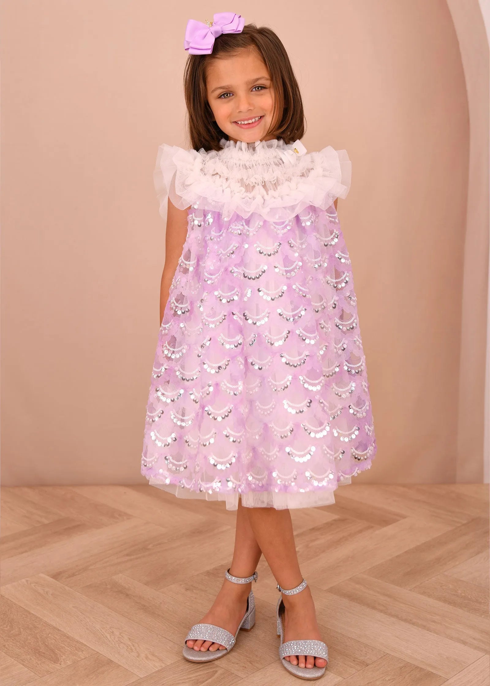 Angels Face 0 Girls Dominique Sequin Dress Lavender SKU: DOMINIQUE.SEQUIN_Lavender Image 02