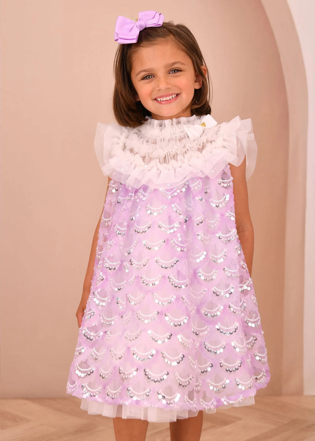 Angels Face 0 Girls Dominique Sequin Dress Lavender SKU: DOMINIQUE.SEQUIN_Lavender Image 03