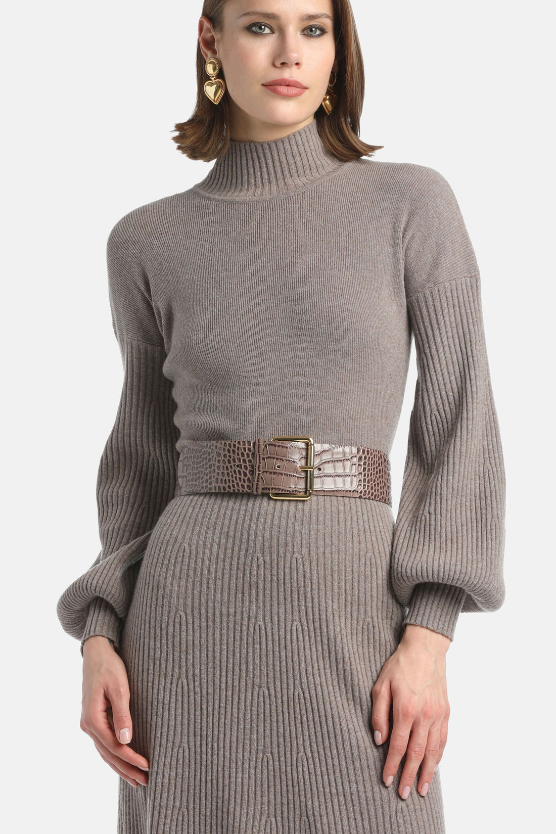 Luisa Spagnoli_Stampa Cocco Taupe/Oro_Dorada - Patent Leather Belt_DORADA_2707 0002_01