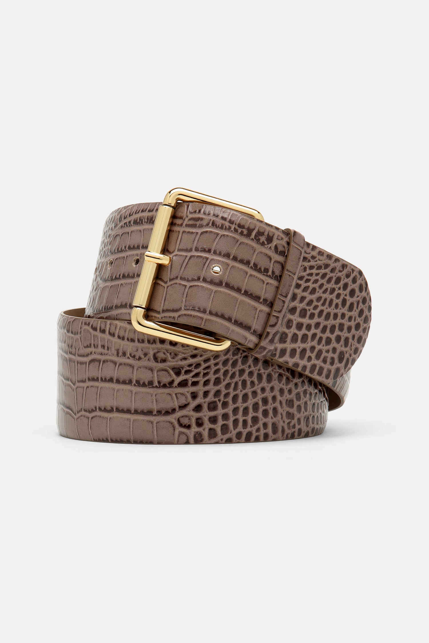 Luisa Spagnoli_Stampa Cocco Taupe/Oro_Dorada - Patent Leather Belt_DORADA_2707 0002_03