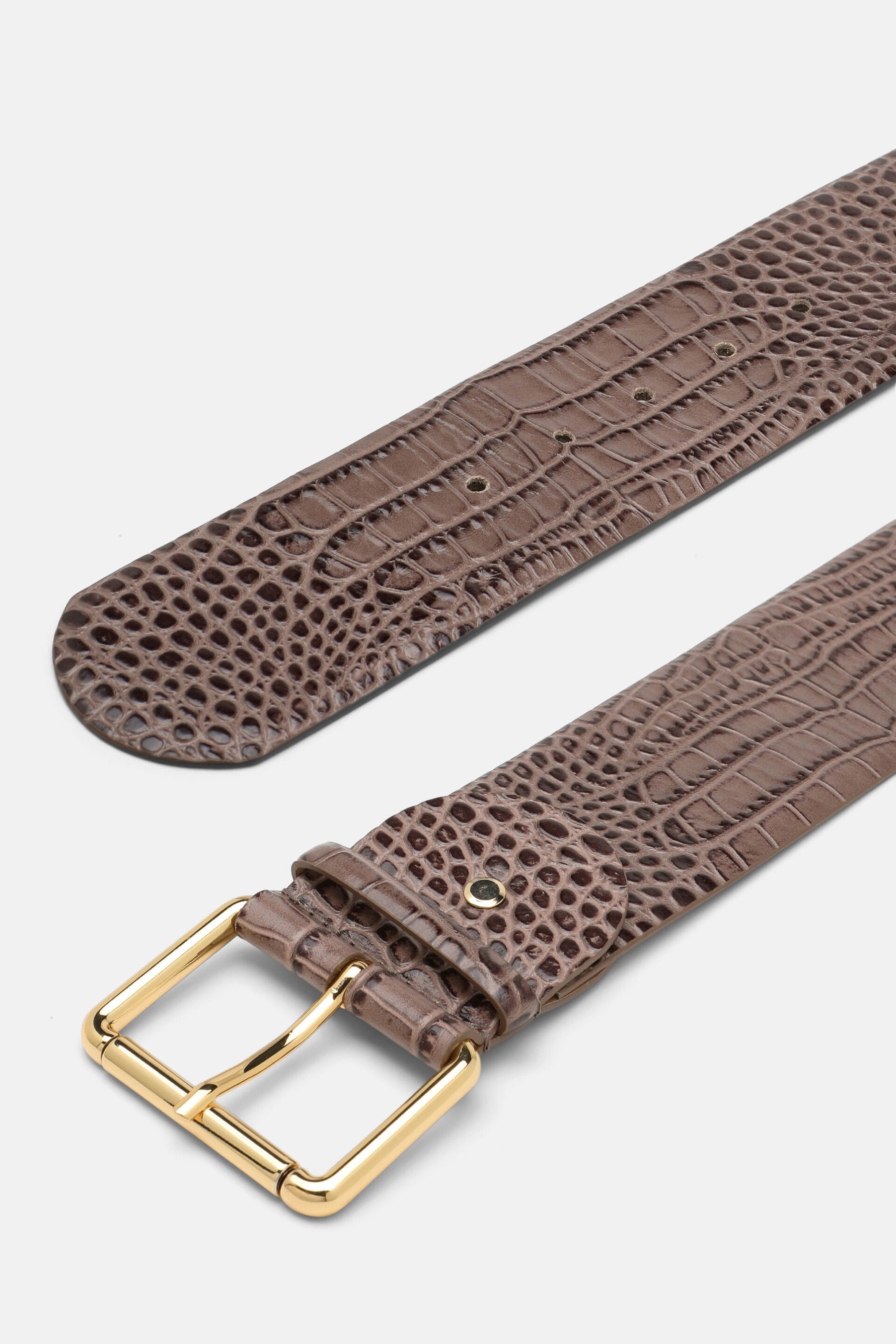 Luisa Spagnoli_Stampa Cocco Taupe/Oro_Dorada - Patent Leather Belt_DORADA_2707 0002_04