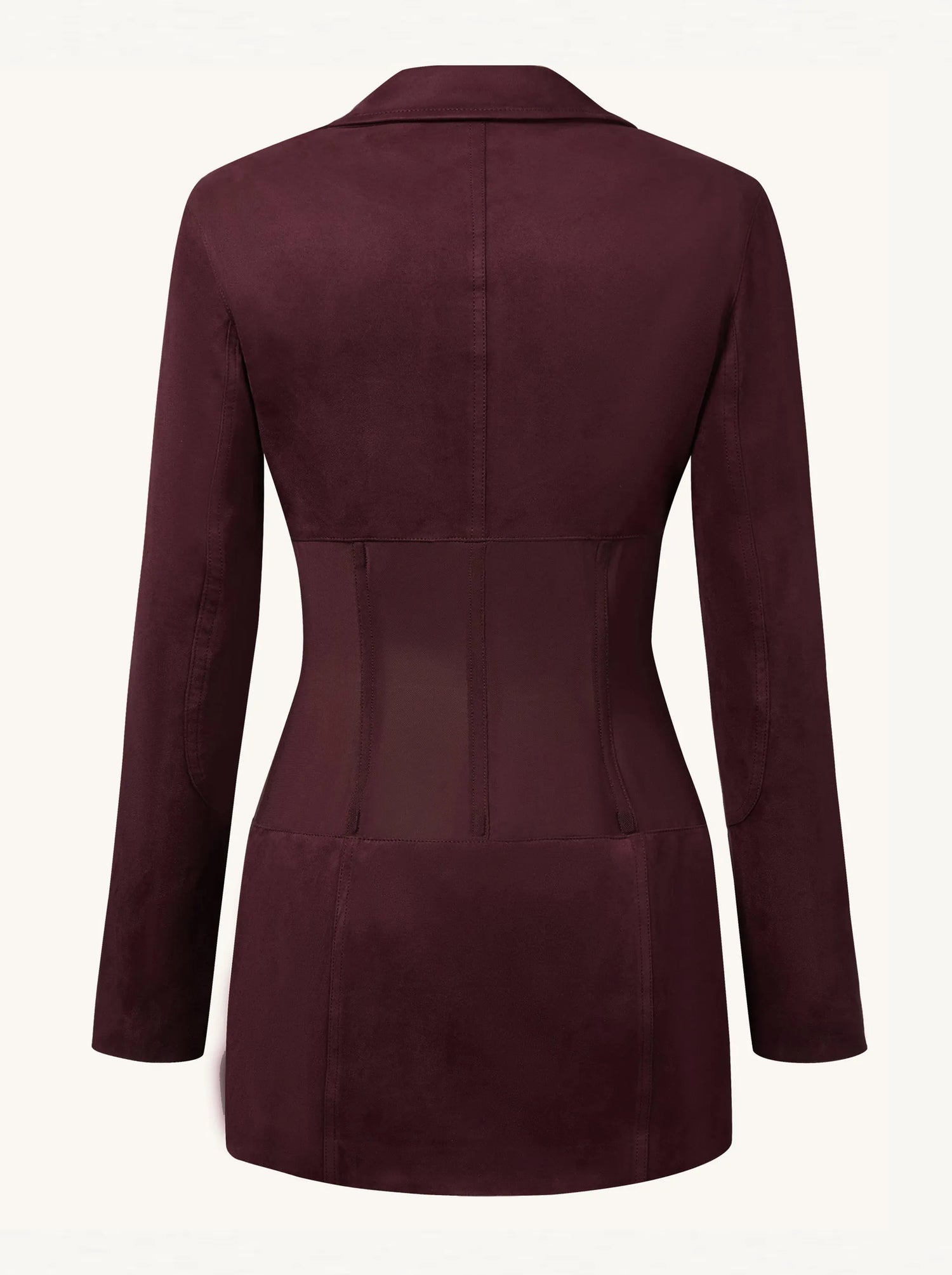 JW PEI_Claret_Faux Suede Corset Jacket Mini Dress_DS004-4_Claret_06
