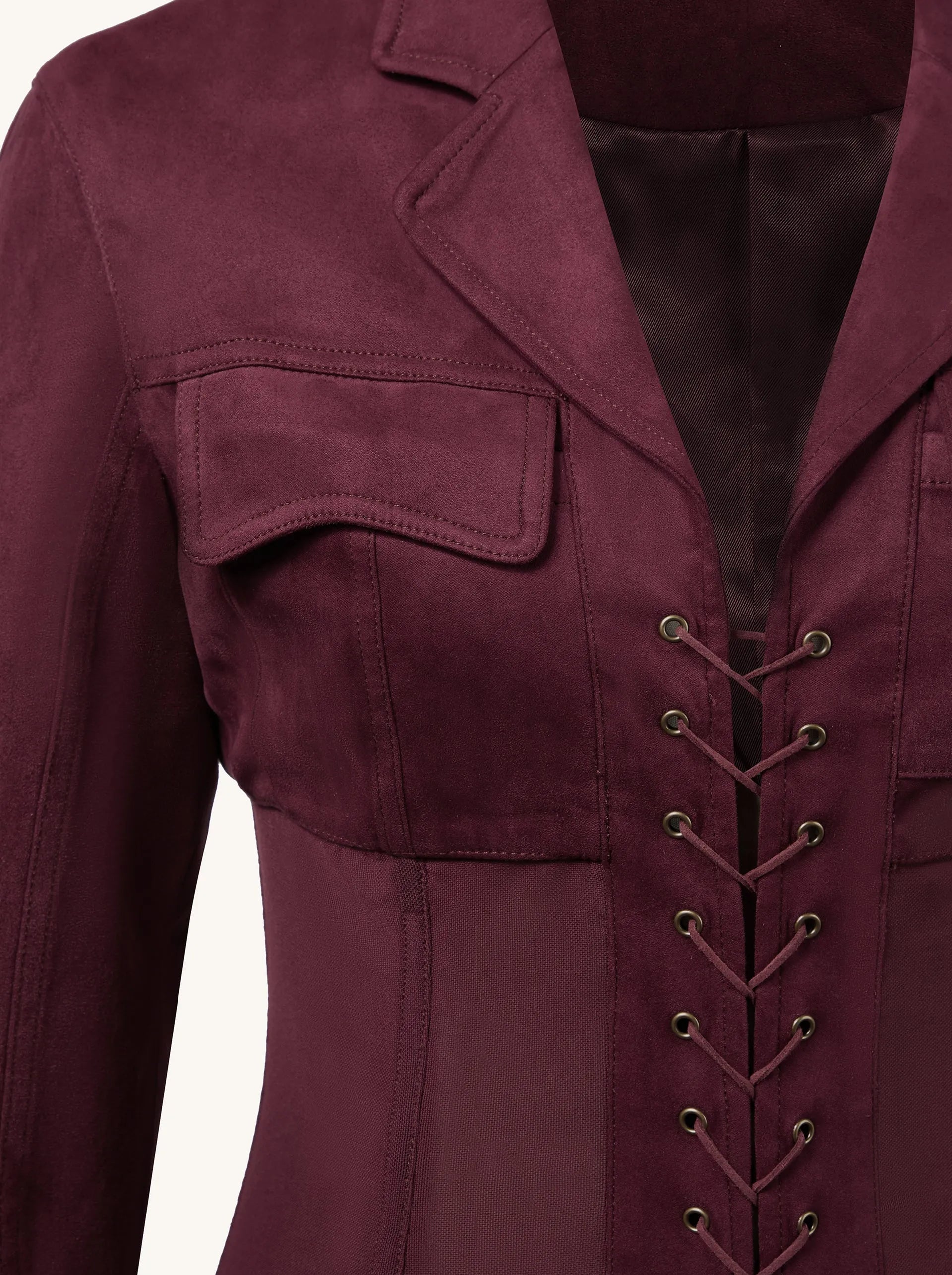 JW PEI_Claret_Faux Suede Corset Jacket Mini Dress_DS004-4_Claret_07