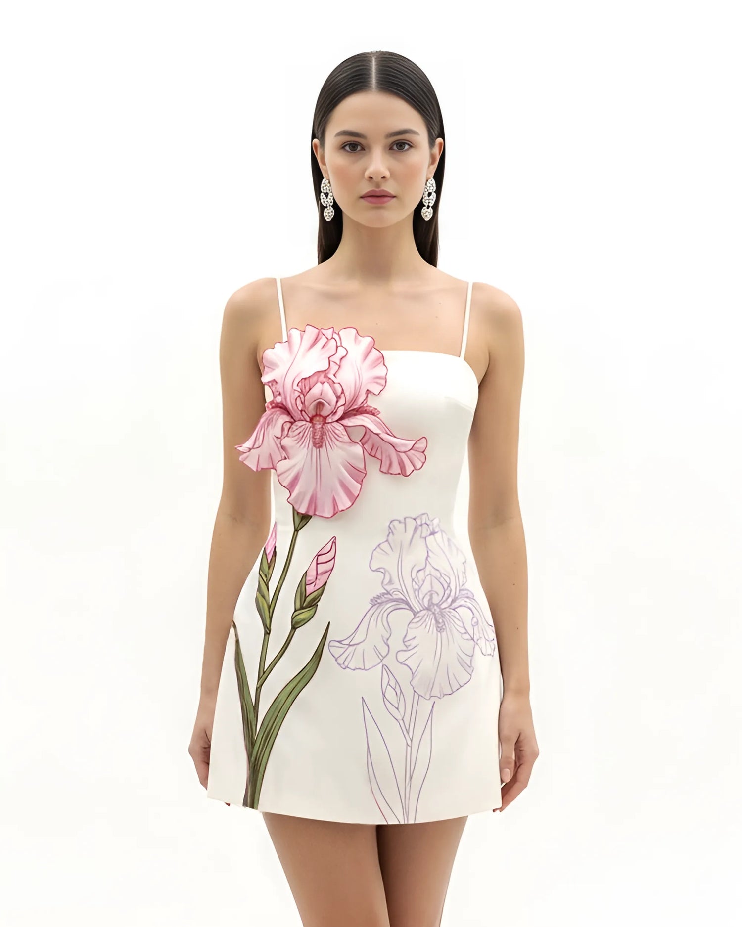 JW PEI_White_Iris AppliquŽ Mini Dress_DS1340-2_White_01