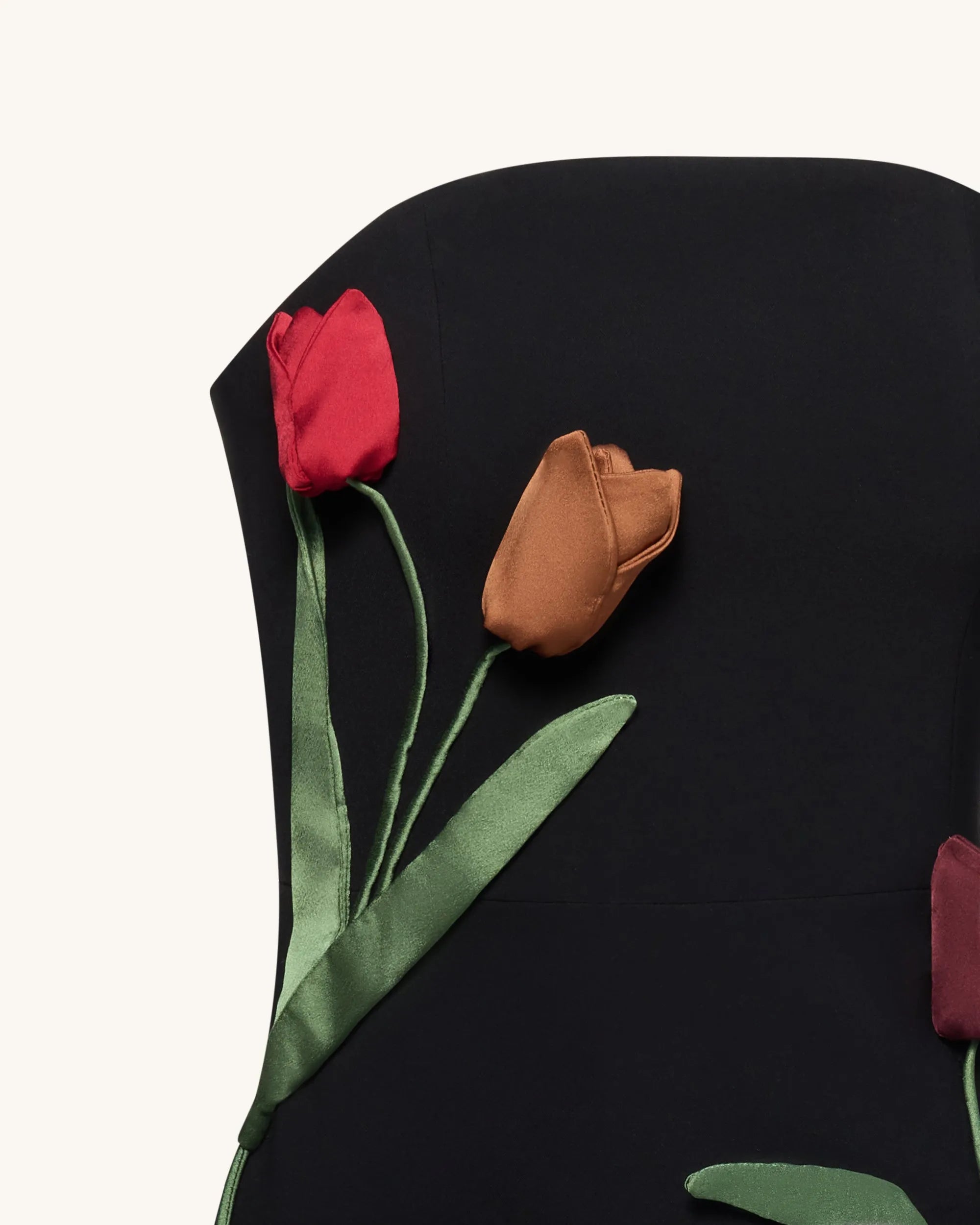 JW PEI_Black_Tulip AppliquŽ Strapless Dress_DS1424-1_Black_07