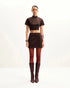 JW PEI_Chocolate Brown_Grace Crop Top And Mini Skirt Set_DZ032-3_Chocolate Brown_01