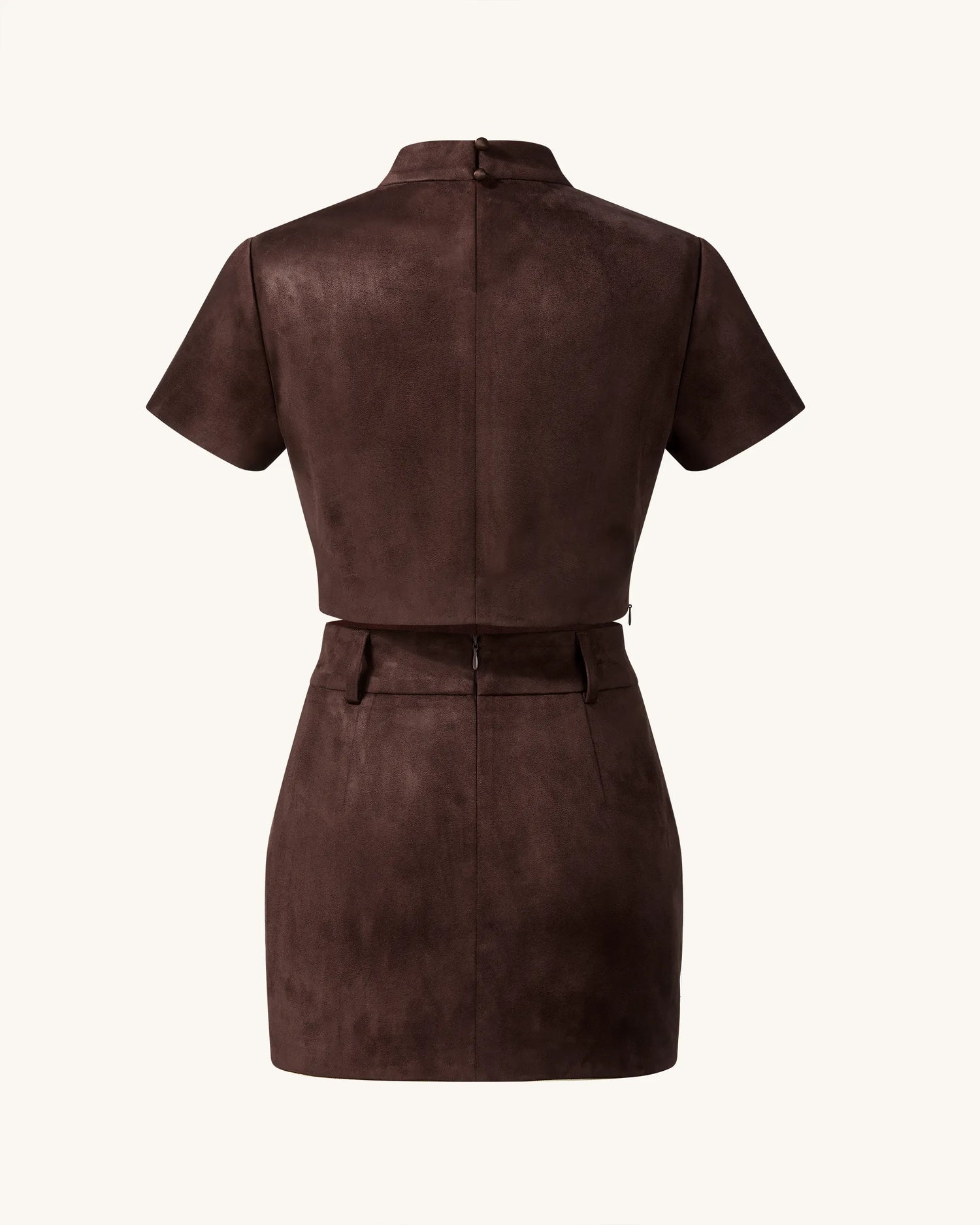 JW PEI_Chocolate Brown_Grace Crop Top And Mini Skirt Set_DZ032-3_Chocolate Brown_03