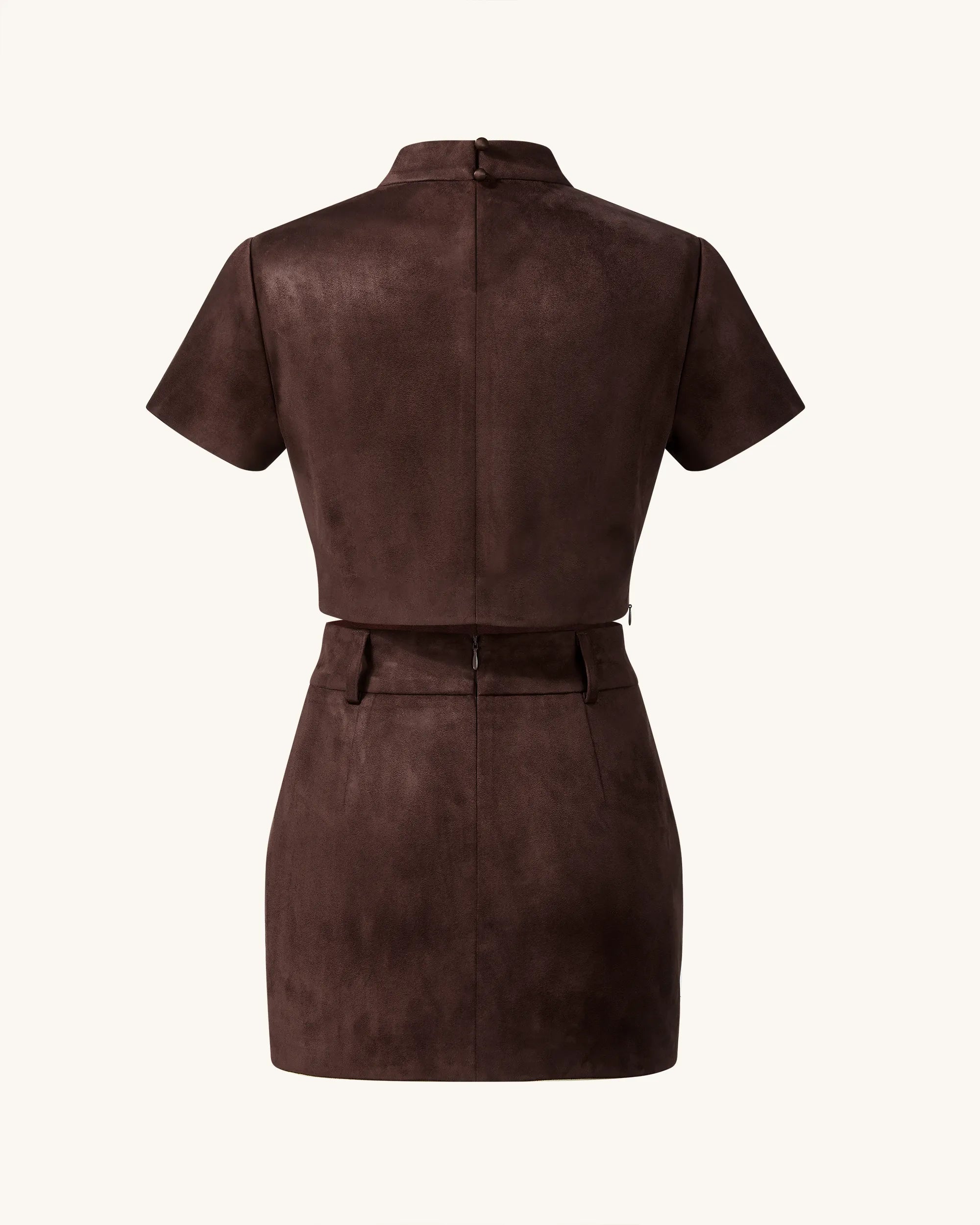 JW PEI_Chocolate Brown_Grace Crop Top And Mini Skirt Set_DZ032-3_Chocolate Brown_03