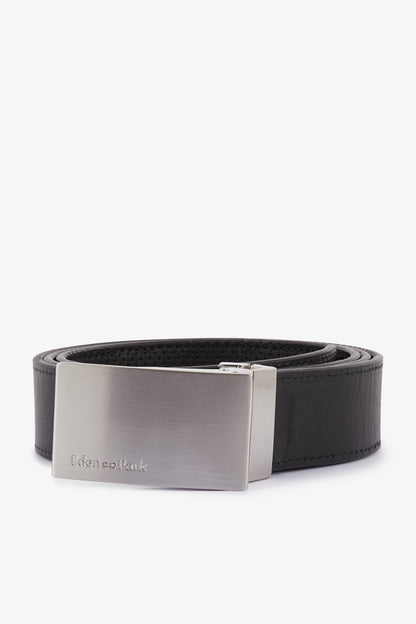Black Leather Belt With 2 Metal Buckles_E24ACTPK0001_NO_03