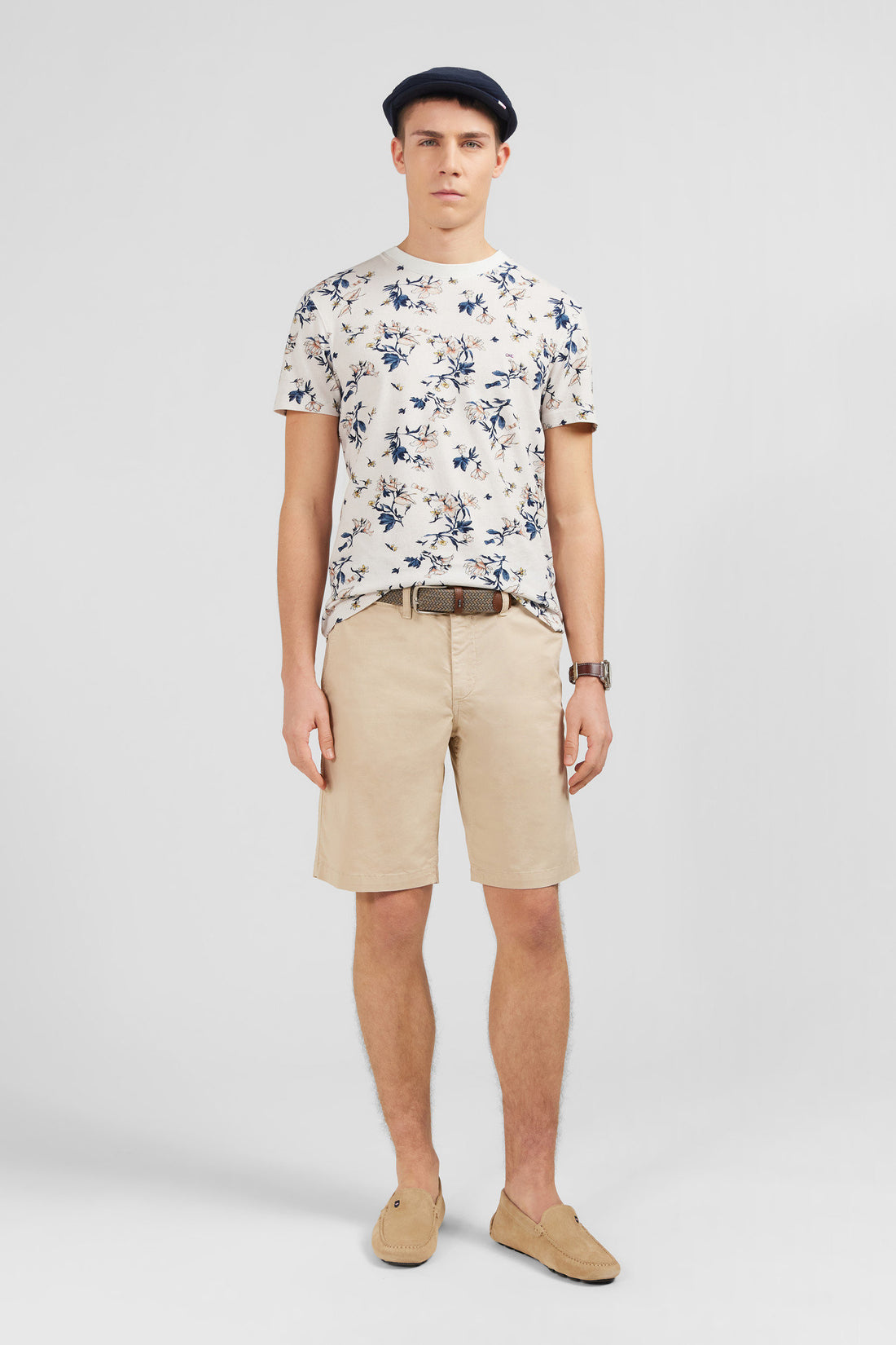 Plain Beige Bermuda Shorts_E24BASBE0002_BEM7_01