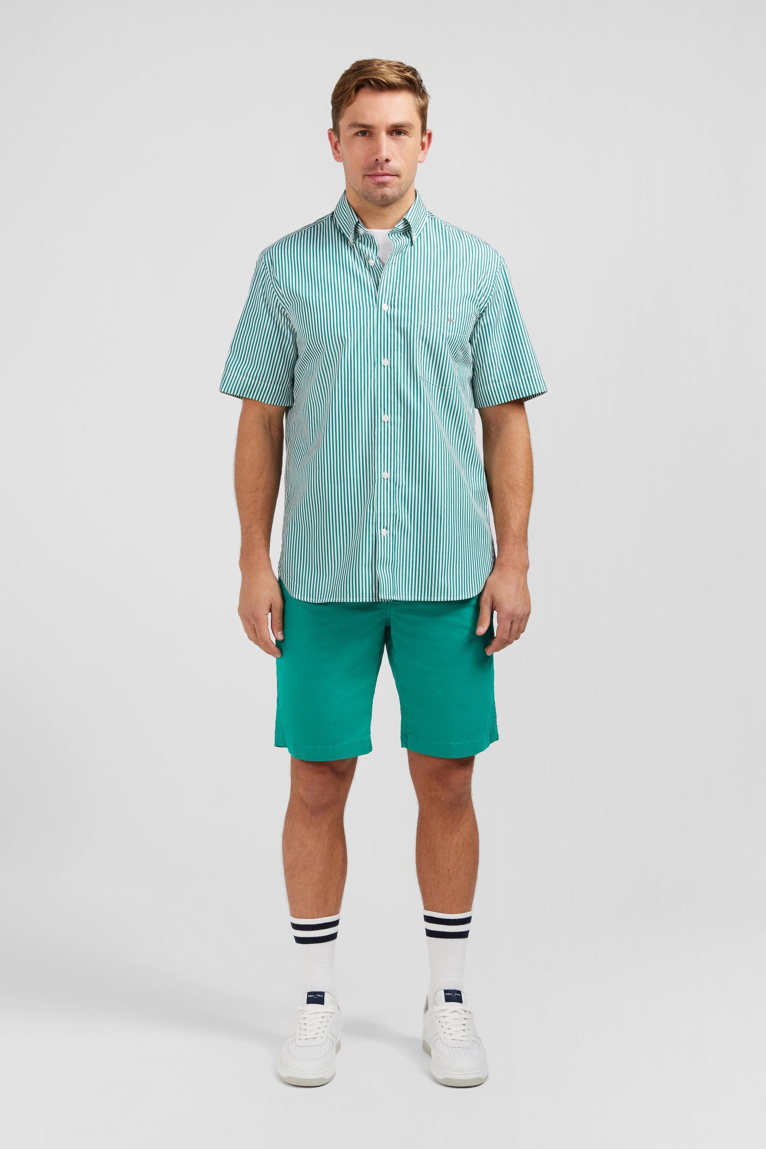 Green Striped Shirt_E24CHECC0005_VEM32_01