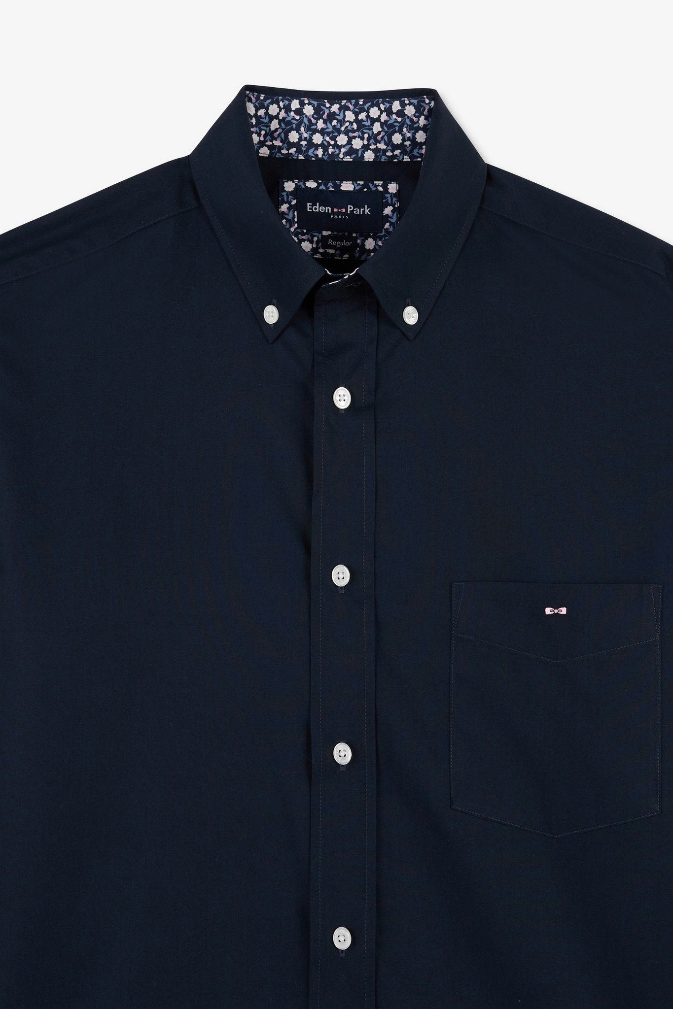 Navy Blue Shirt With Floral Detail_E24CHECL0002_BLF_06
