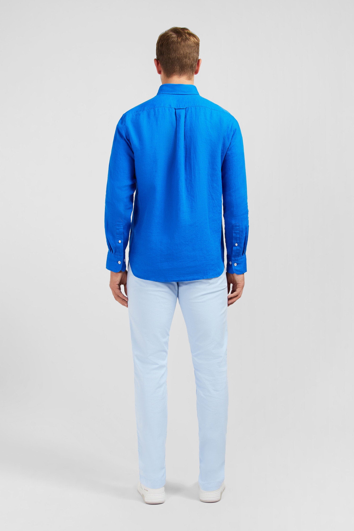 Plain Blue Linen Shirt_E24CHECL0005_BLV10_04