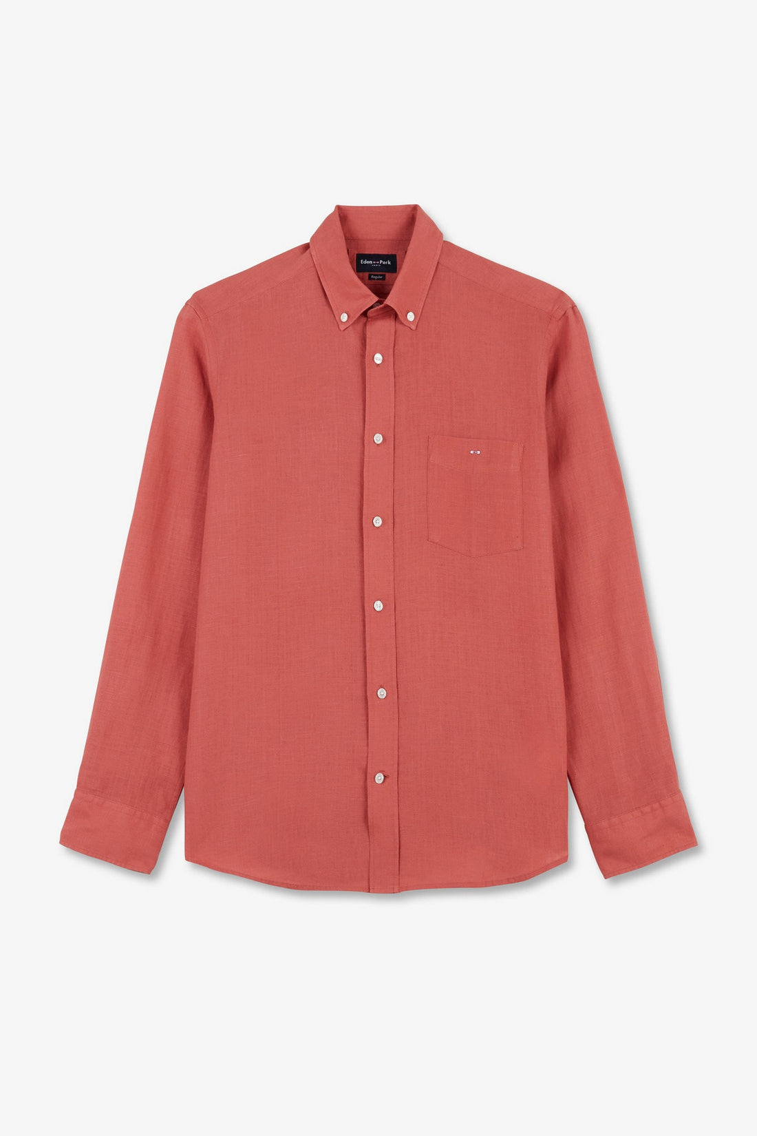 Plain Brick-Red Linen Shirt_E24CHECL0005_MAM26_02