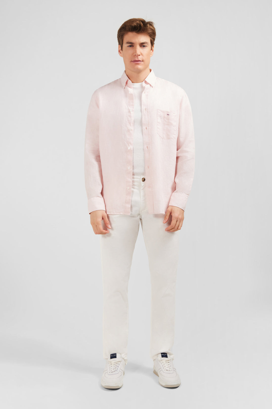 Plain Pink Linen Shirt_E24CHECL0005_ROC10_01