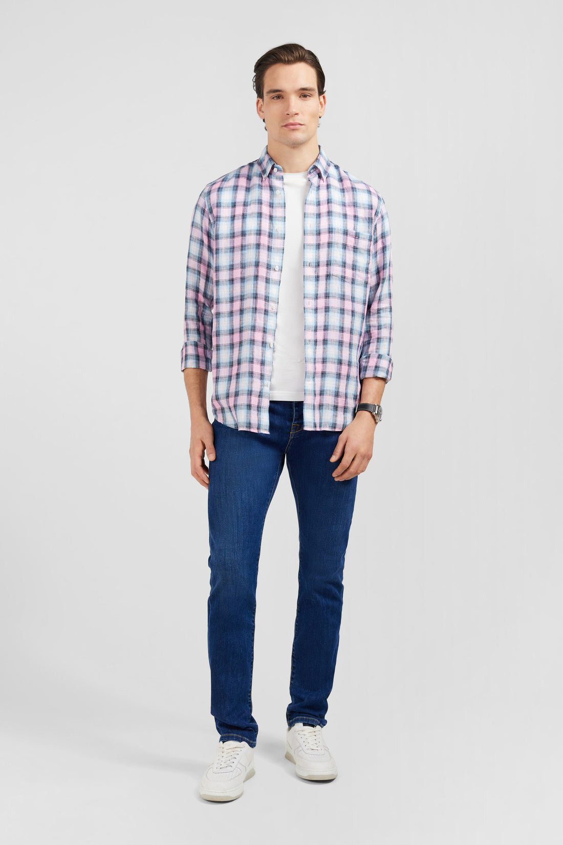 Checked Pink Shirt_E24CHECL0011_ROM_01