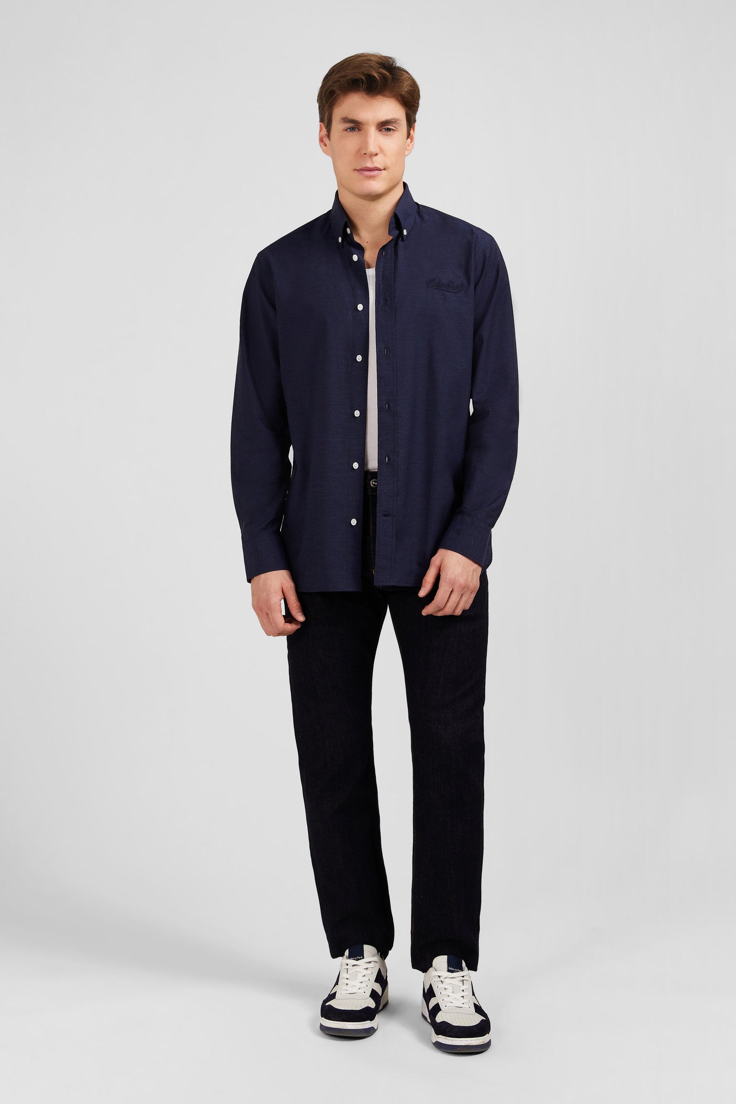 Plain Navy Blue Shirt_E24CHECL0053_BLF_01