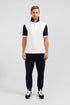 White Colour Block Polo Shirt With No. 10 Embroidery On The Back_E24Maimc0007_Bc_01