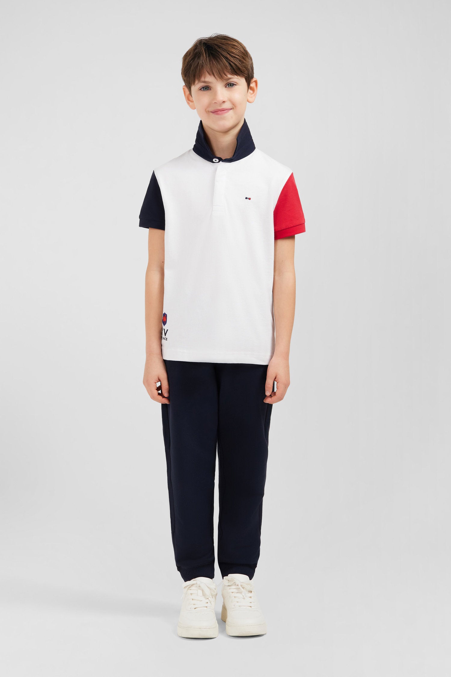 XV De France Short Sleeves Rugby Shirt In Pima Cotton_E24MAIMC0017_BC_01