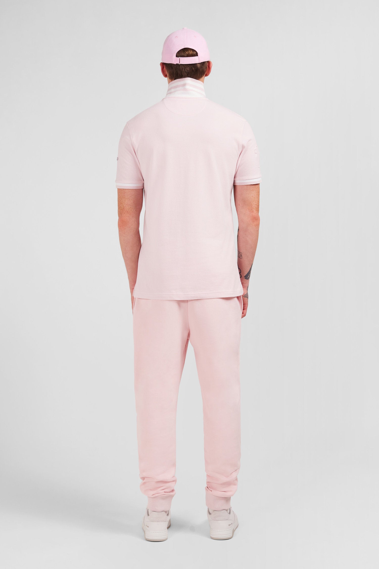 Plain Pink Short-Sleeved Polo Shirt_E24MAIPC0002_ROC11_03