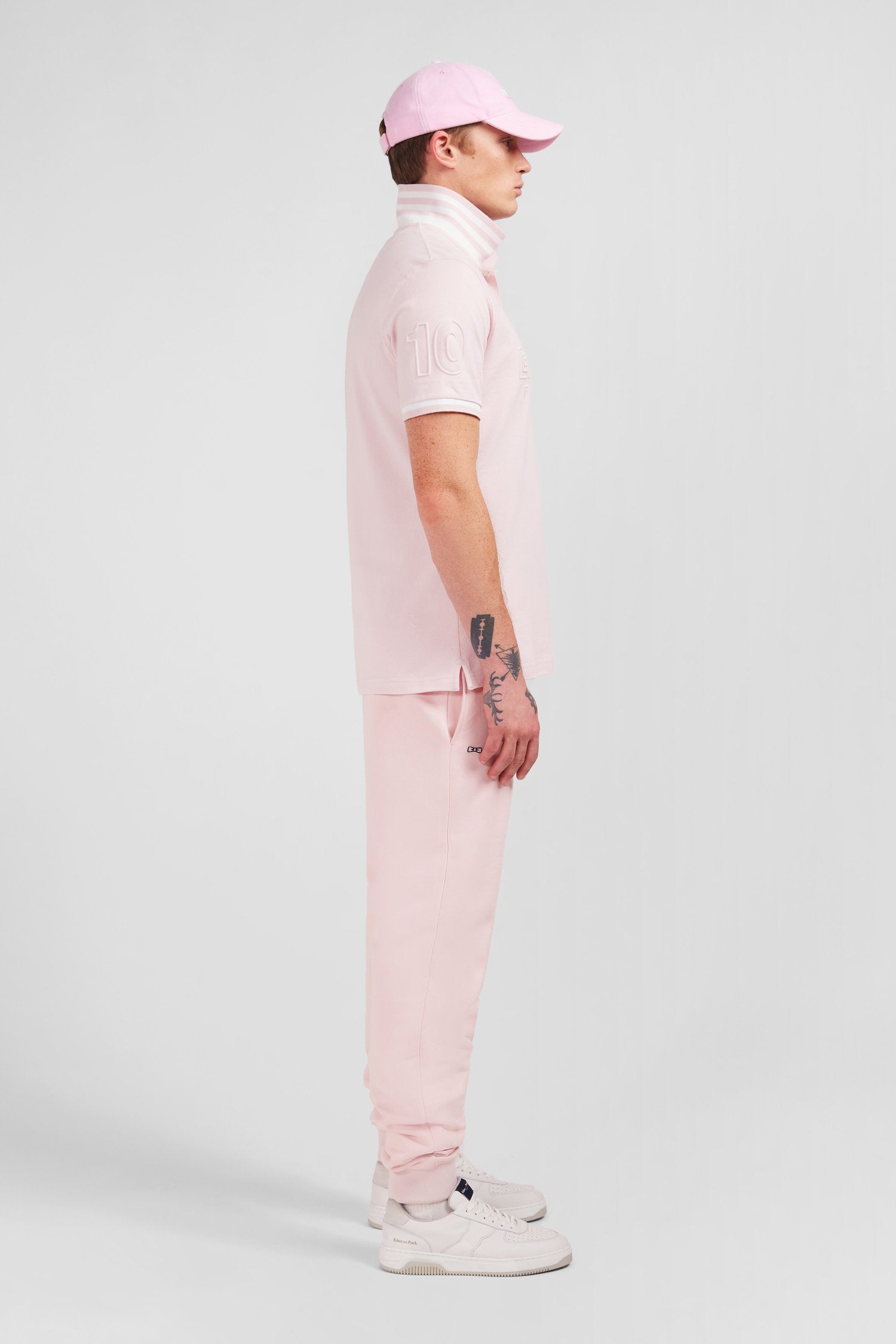 Plain Pink Short-Sleeved Polo Shirt_E24MAIPC0002_ROC11_04