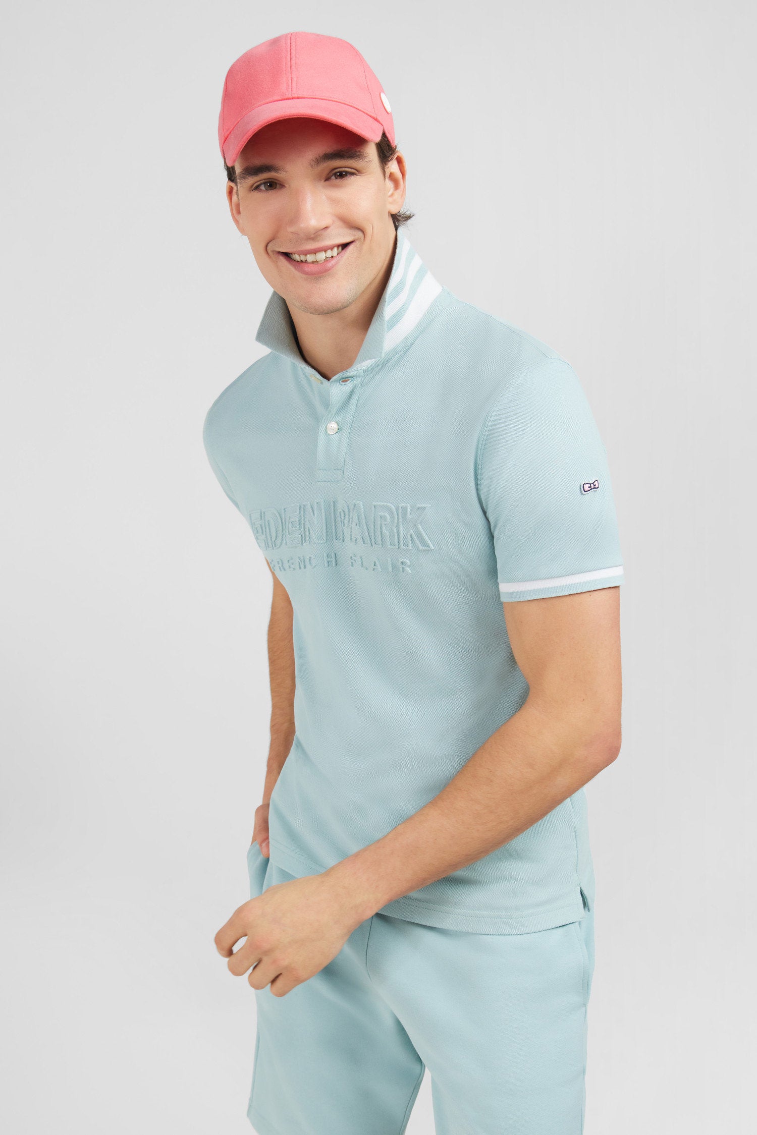 Plain Green Short-Sleeved Polo Shirt_E24MAIPC0002_VEC18_02