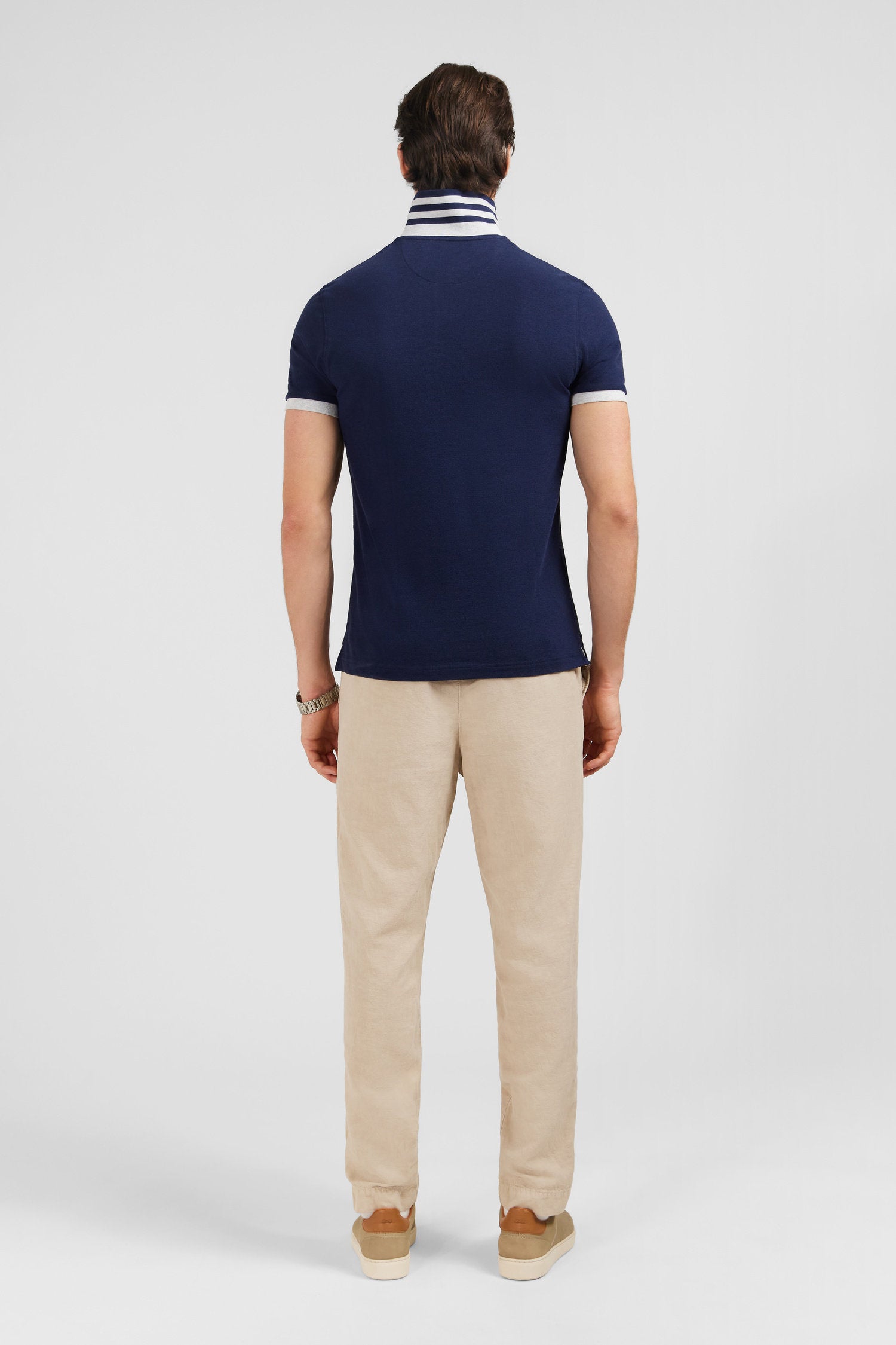 Navy Blue Short-Sleeved Polo Shirt_E24MAIPC0005_BLF27_03